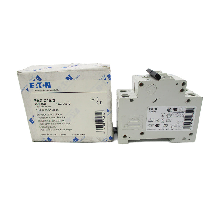 EATON FAZ-C15/2 278759 400/415V 15A NSMP