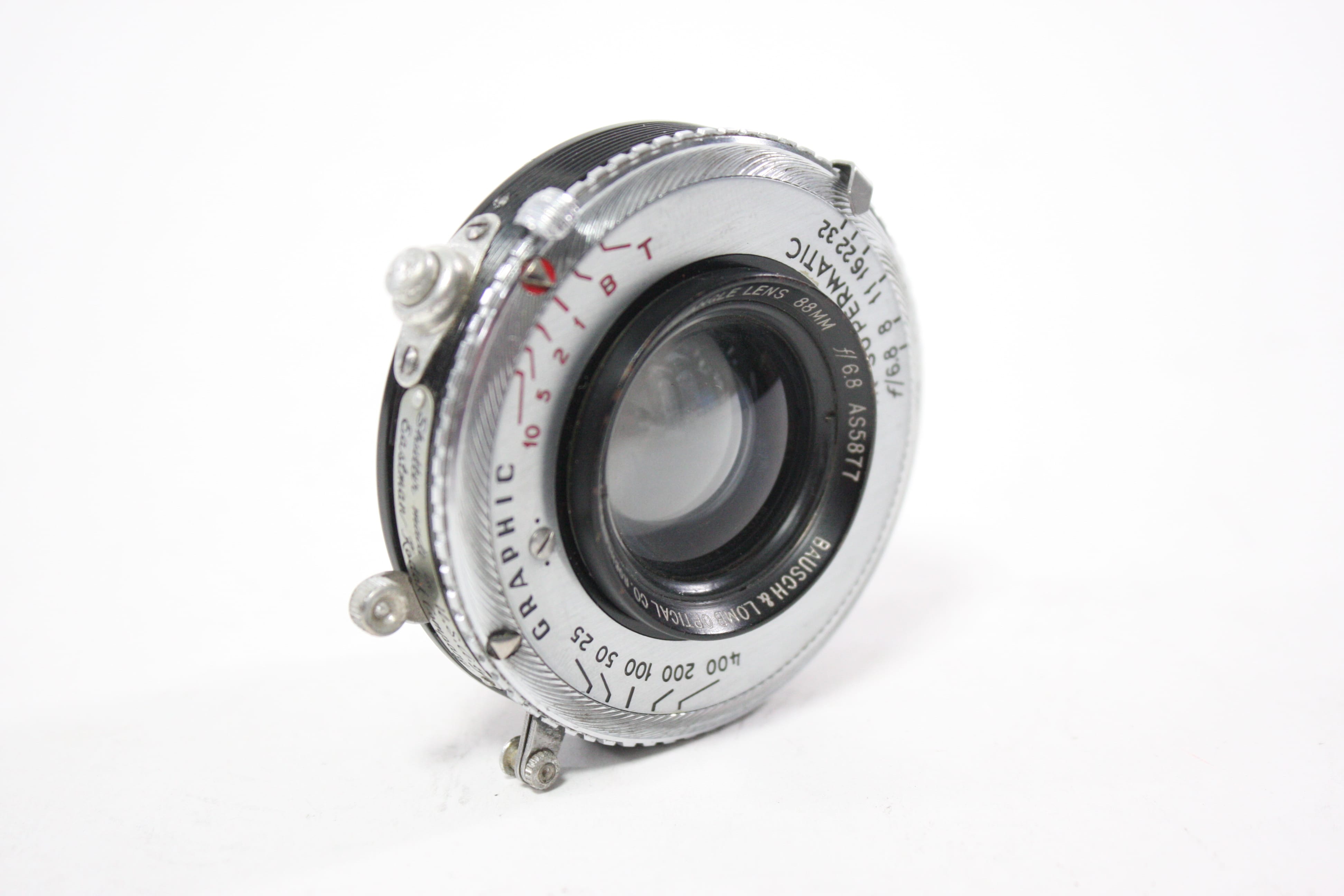 Kodak 88mm f/6.8 Graphic No. 1 Supermatic Bausch & Lomb Wide Angle Lens