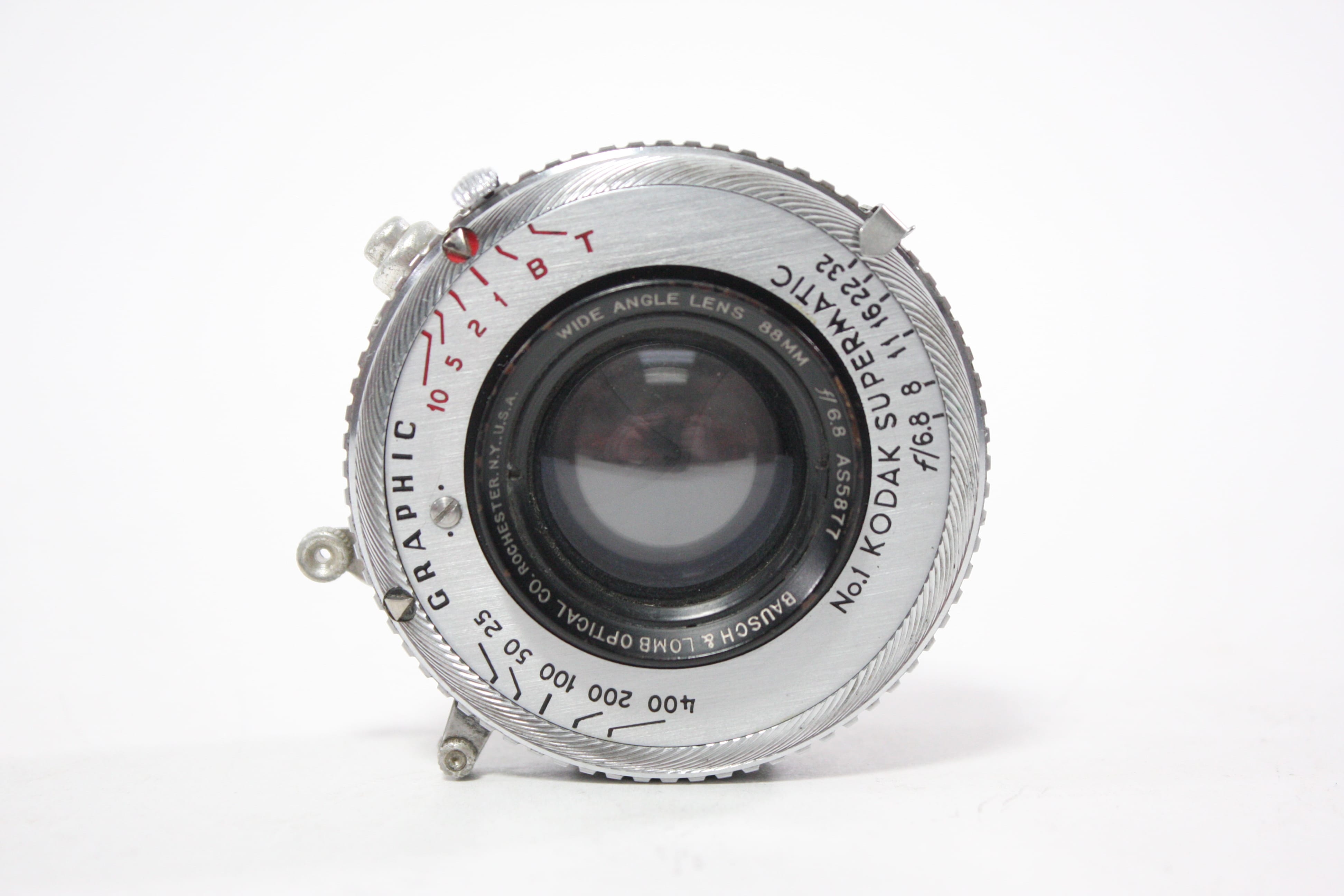 Kodak 88mm f/6.8 Graphic No. 1 Supermatic Bausch & Lomb Wide Angle Lens