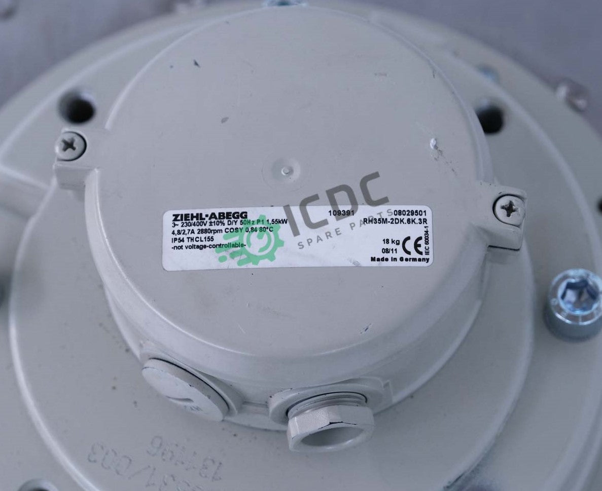 RH35M-2DK.6F.2R ZIEHL-ABEGG centrifugal fan 1.4 kW 3-230/400V 4.8-2.7 A