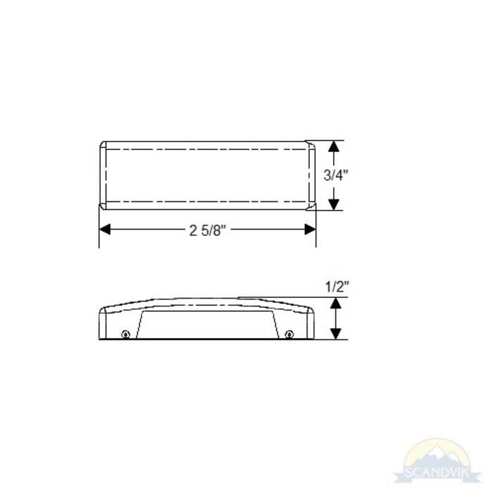 Scandvik 41384P LED 12V Courtesy Lights With Polished Stainless Steel Trim