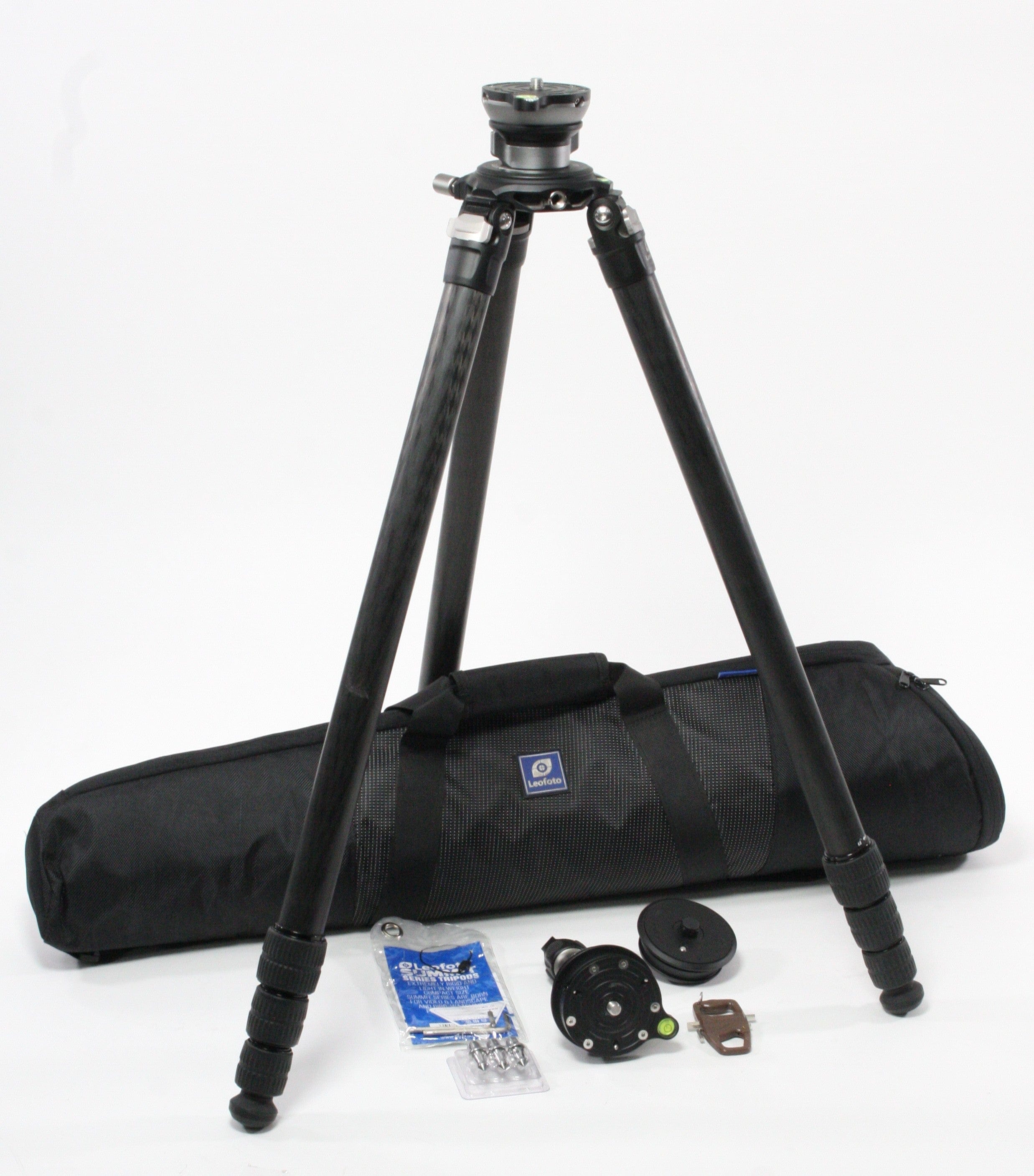 Leofoto LM-324C Carbon Fiber Tripod with 75mm Video Bowl+Platform and Leofoto YB-75LD.  Bag Included.