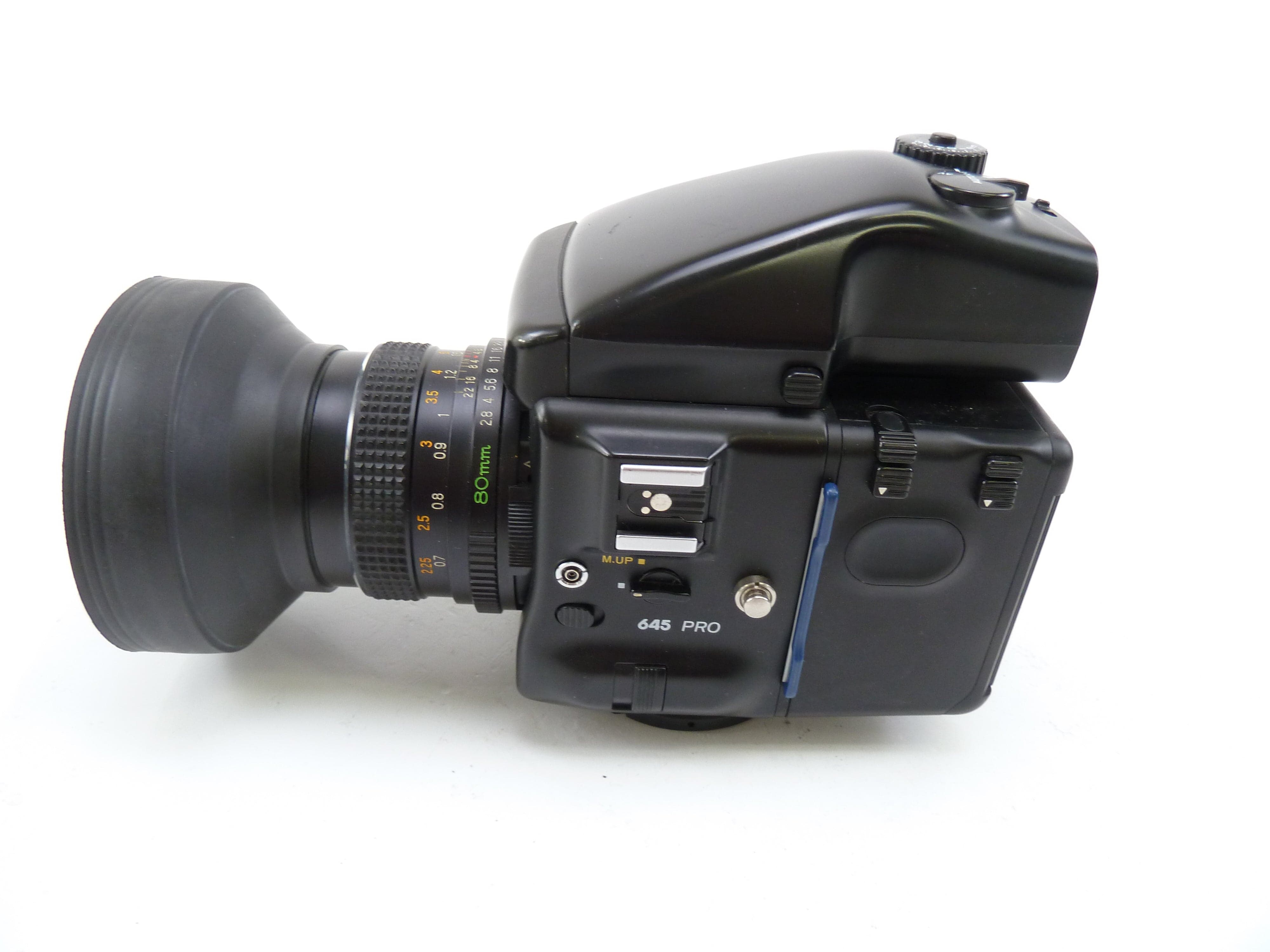 Mamiya 645 Pro Complete Outfit with AE Prism Finder, 80MM f2.8 C Lens, and 120 Back
