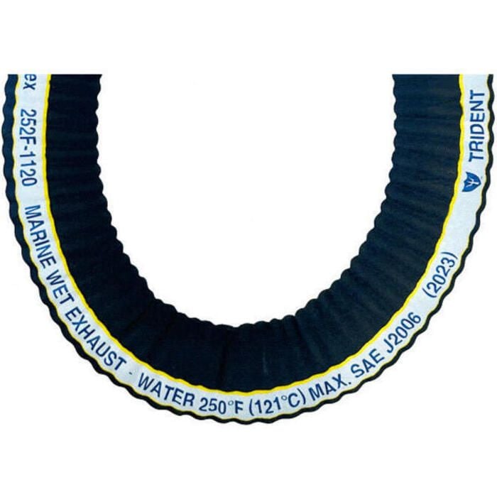 Trident Marine 252F-3124 Trident Trident Extra-Flex Corrugated Wet Exhaust, 12.5' Length, 3-1/2" I.D.