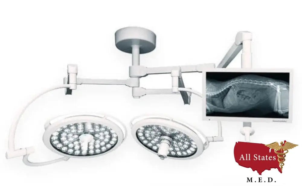 Medical Illumination System Two Trio Two 130K Lux Light & One Monitor Arm