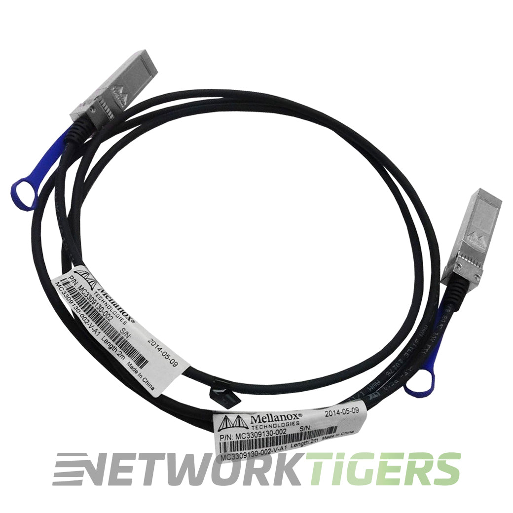 NEW Nvidia Mellanox MC3309130-002 2m 10GB SFP+ Direct Attach Copper Cable