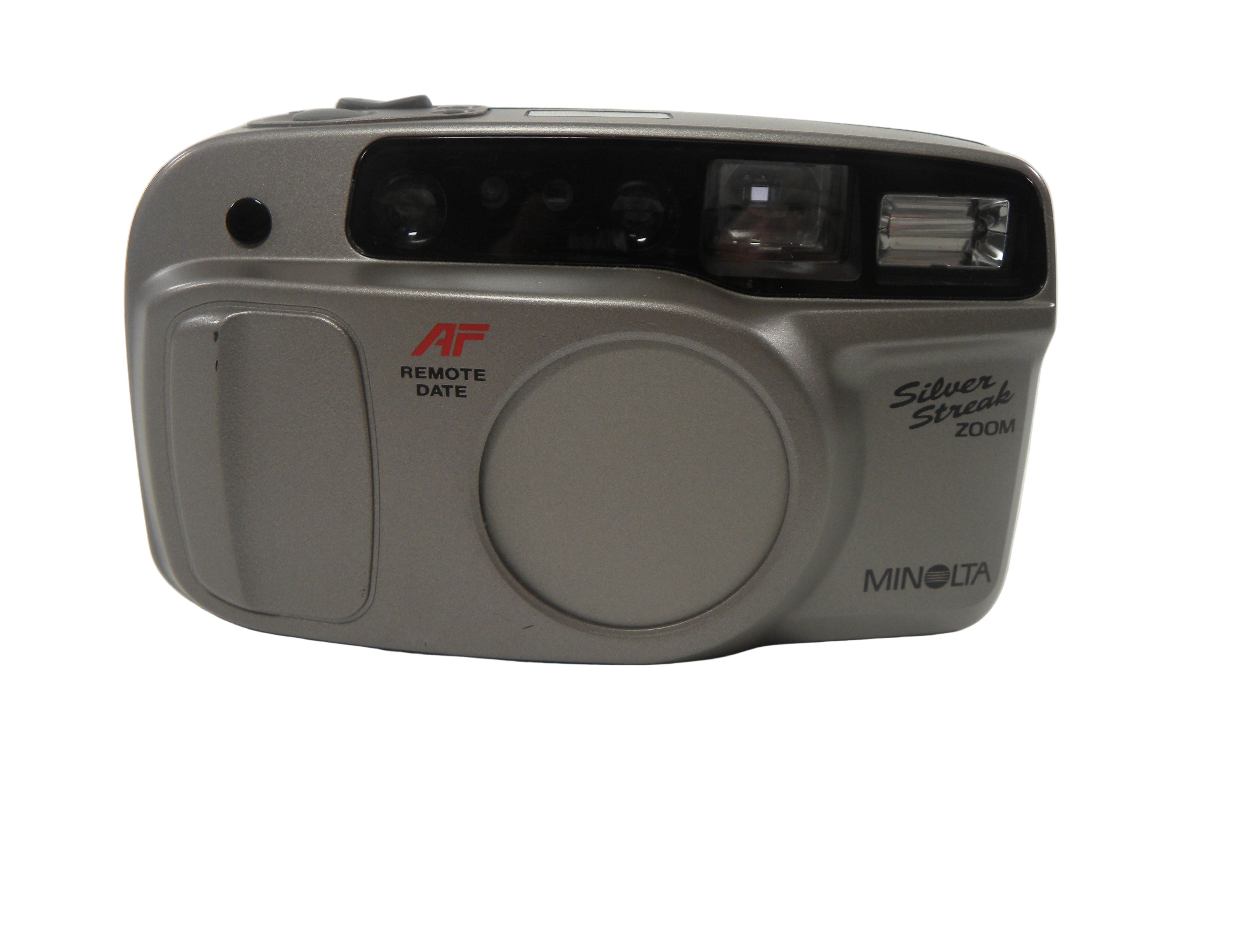 Minolta AF Silver Streak Zoom Remote Date 35mm Camera