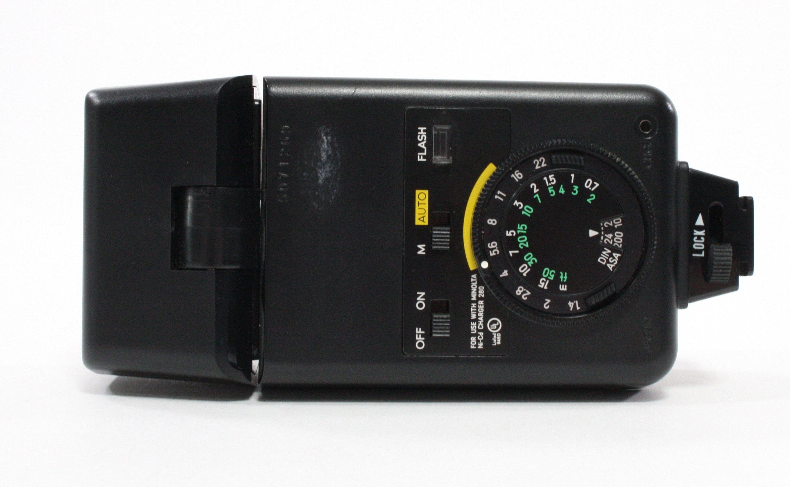 Minolta SRT202 SLR Camera w 50mm f/1.4 Rokkor-X Lens and Minolta ElectroFlash 280