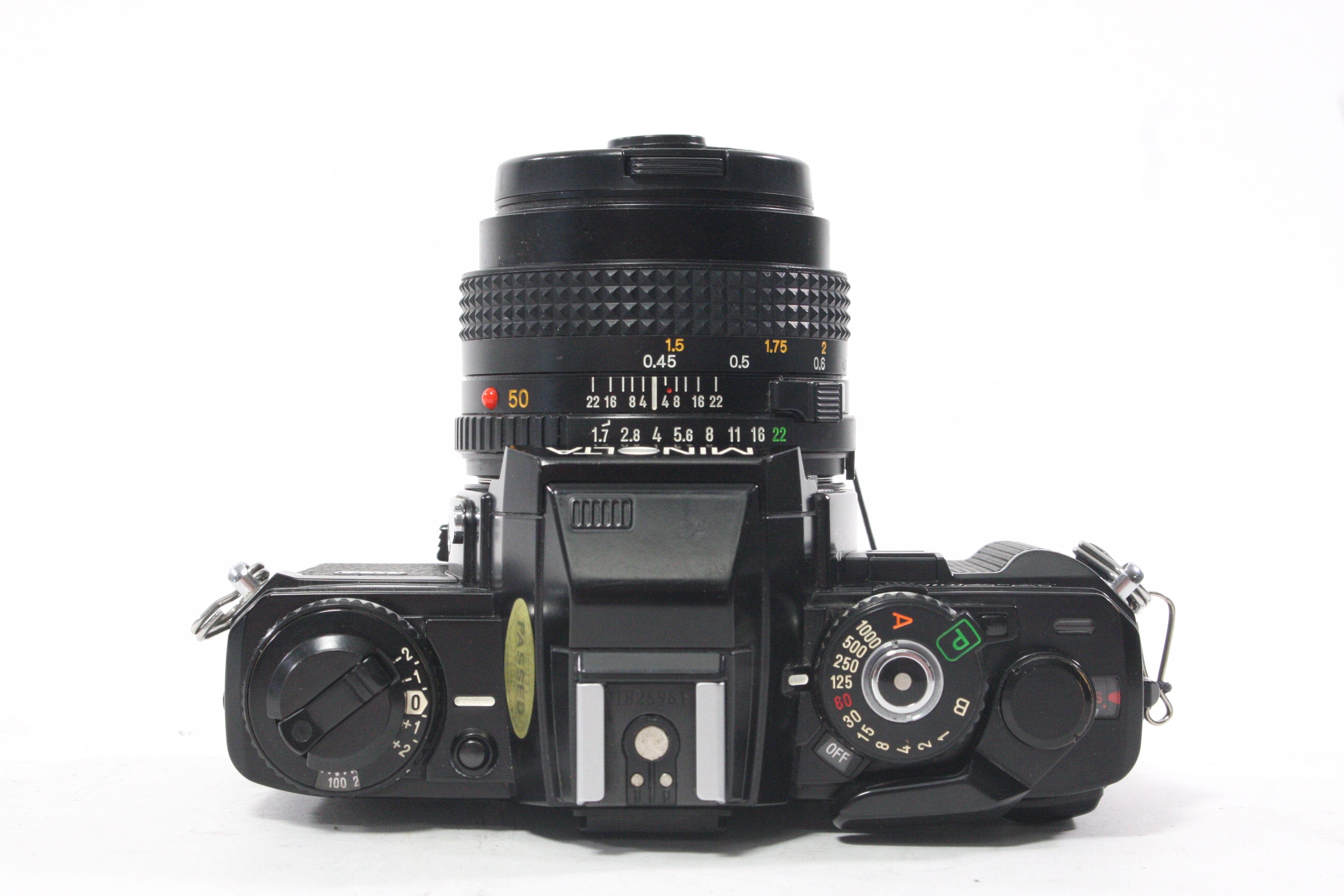 Minolta X-700 SLR Camera with 50mm f/1.7 Lens with Power Winder and Strap