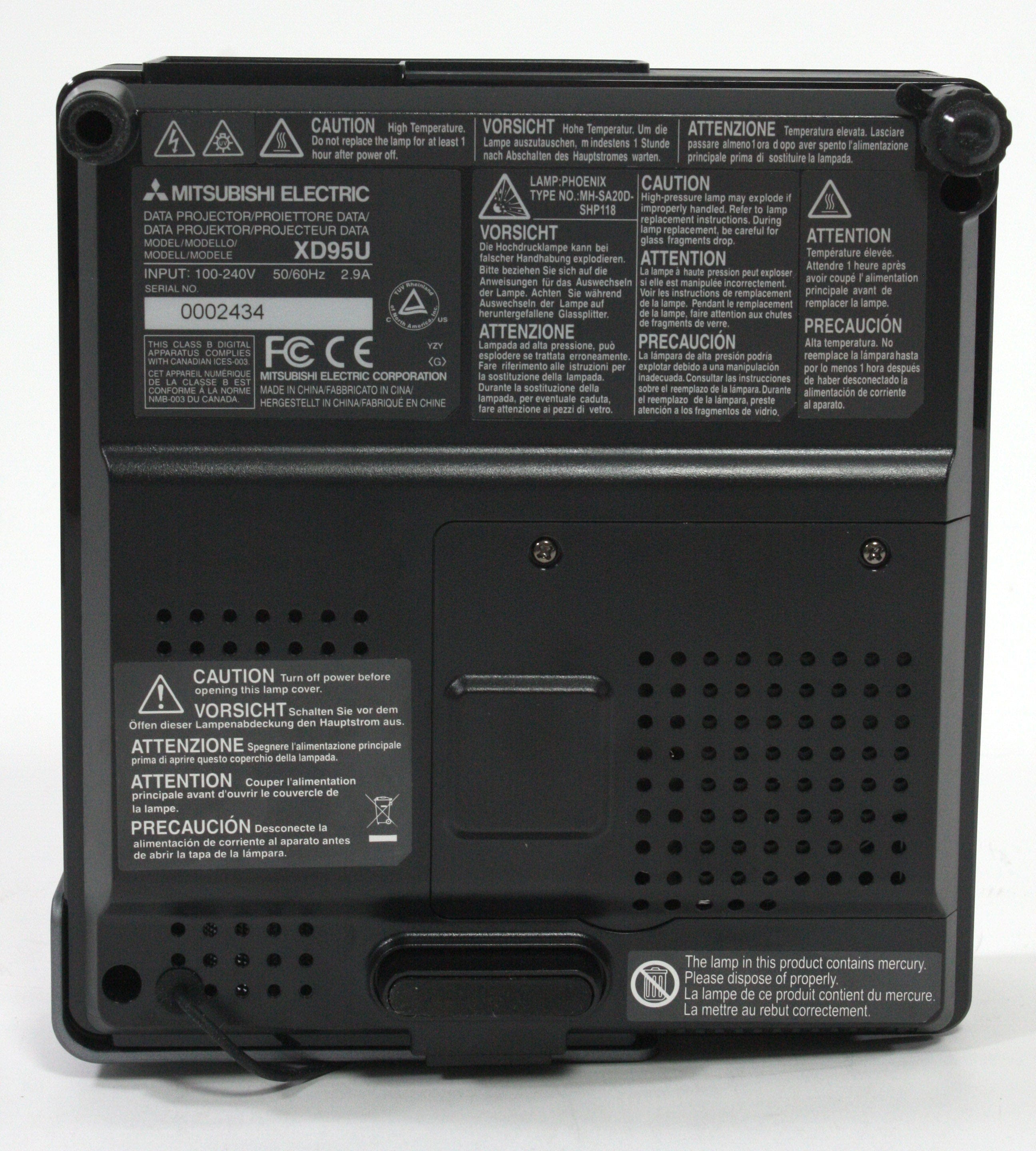 Mitsubishi Projector - Model XD95U