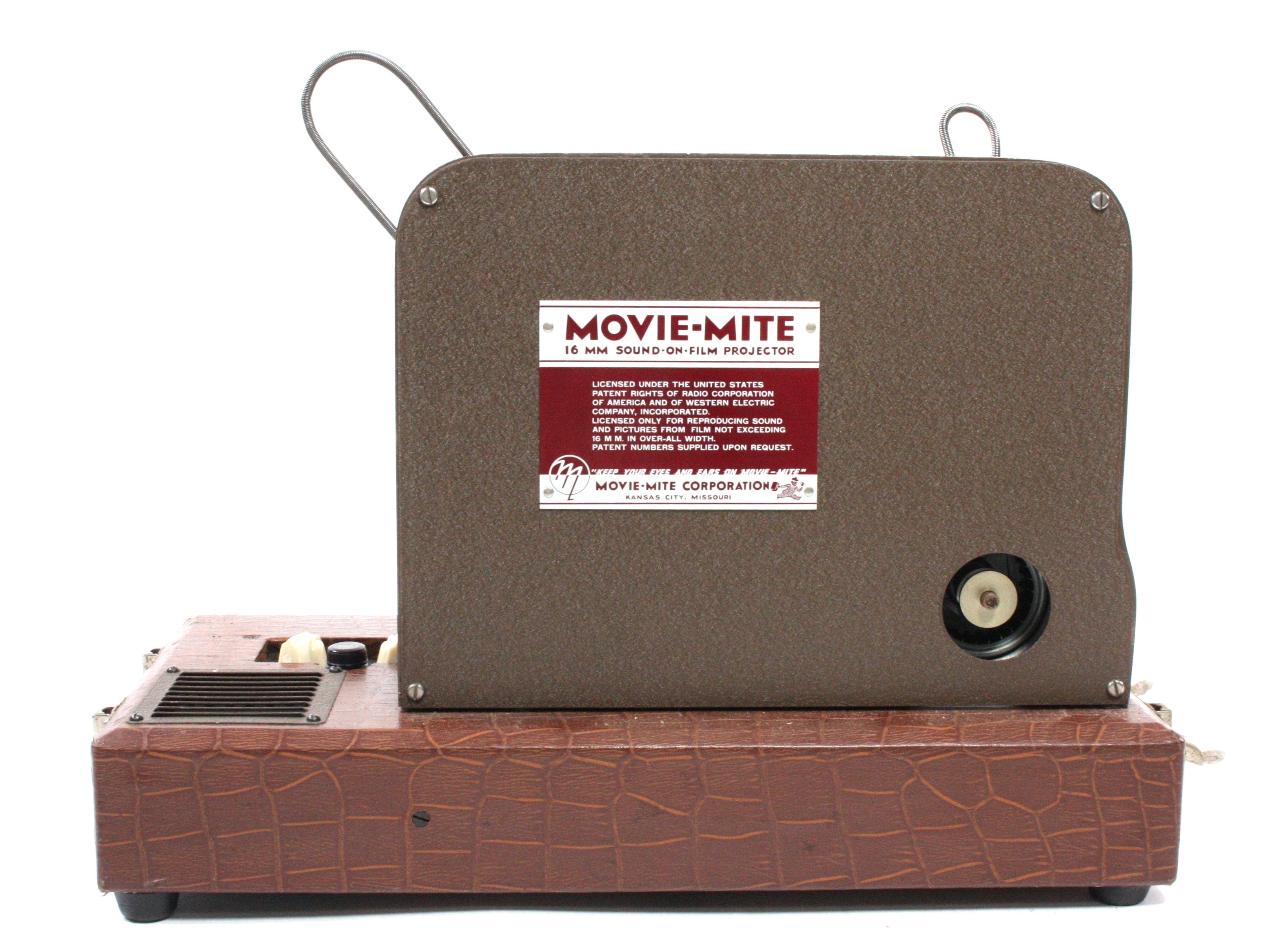 Movie-Mite 16mm Sound-on-Film Art Deco Projector Model 63 LMB