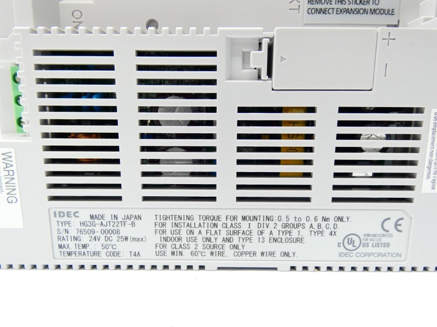 IDEC HG3G-AJT22TF-B 24VDC NSMP