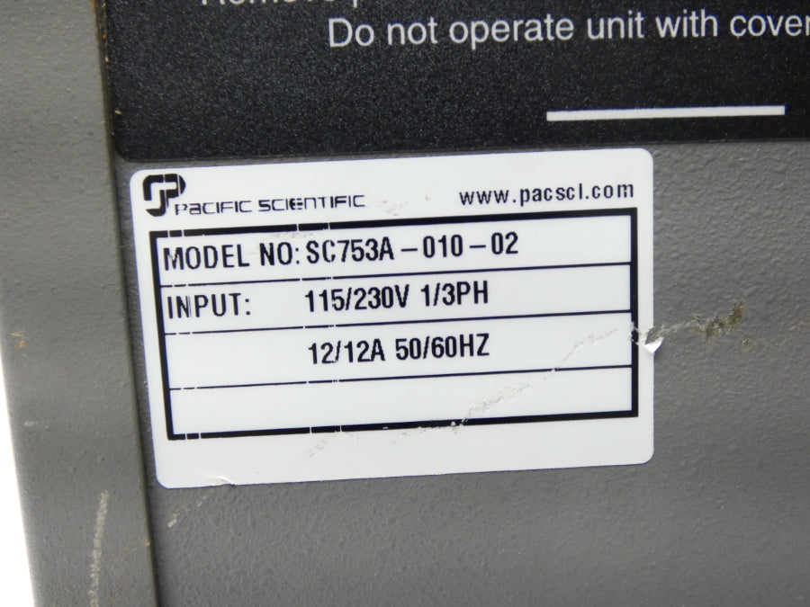 PACIFIC SCIENTIFIC SC753A-010-02 115/230V 12A UNMP