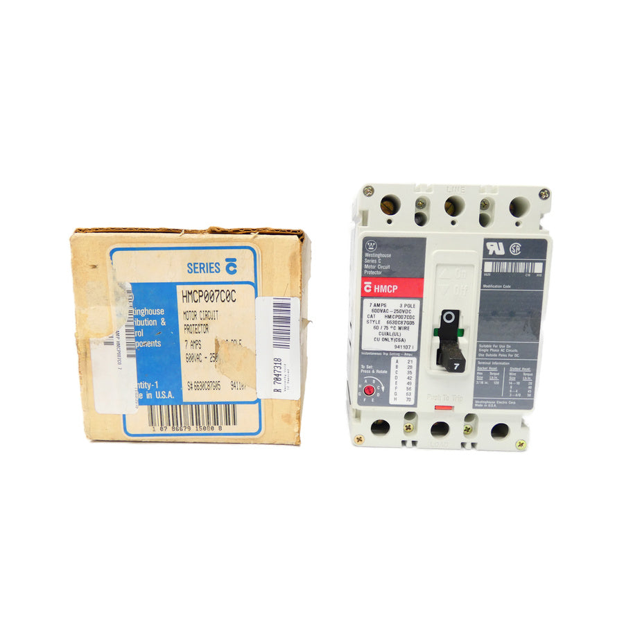 WESTINGHOUSE HMCP007COC SER. C 600VAC 7A NSMP
