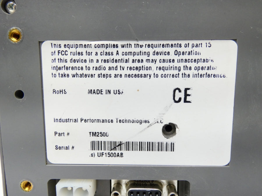 INDUSTRIAL PERFORMANCE TECHNOLOGIES TM2500 UNMP