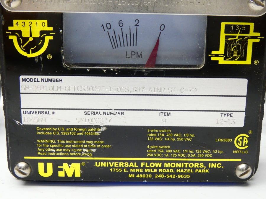 UFM SM-DSB10LM-8FTCS300RF-150CS.887-A1NR-ST-C-7D 480VAC 15A NSNP