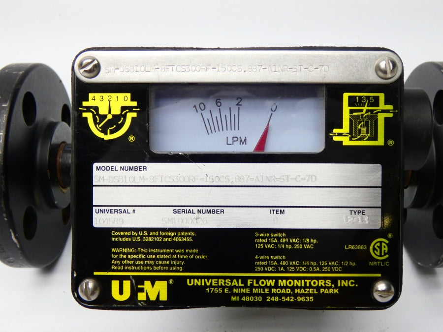 UFM SM-DSB10LM-8FTCS300RF-150CS.887-A1NR-ST-C-70 480VAC 15A UNMP