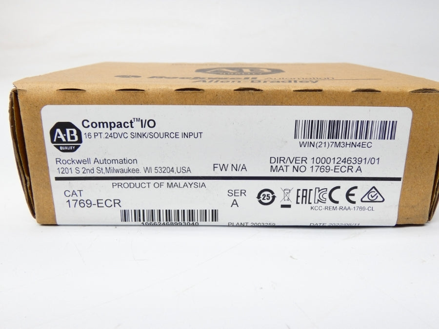 ALLEN BRADLEY 1769-ECR SER. A VER. 01 24VDC DATE: 2022 NSFS