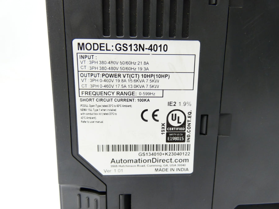 AUTOMATION DIRECT GS13N-4010 380-480V 21.8A NSNP