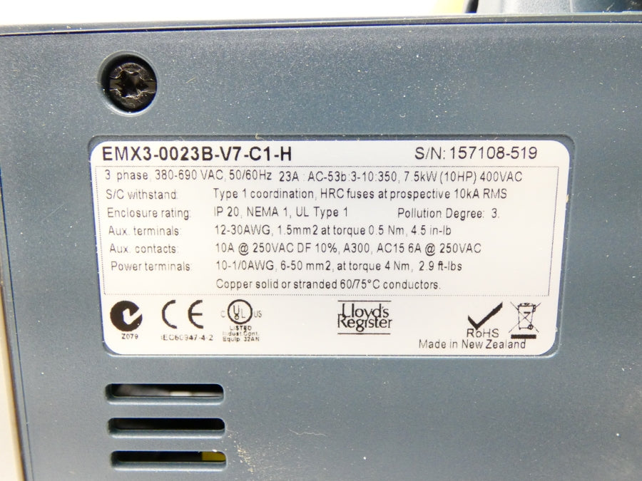 SAFTRONICS EMX3-0023B-V7-C1-H 380-690VAC 23A NSMP