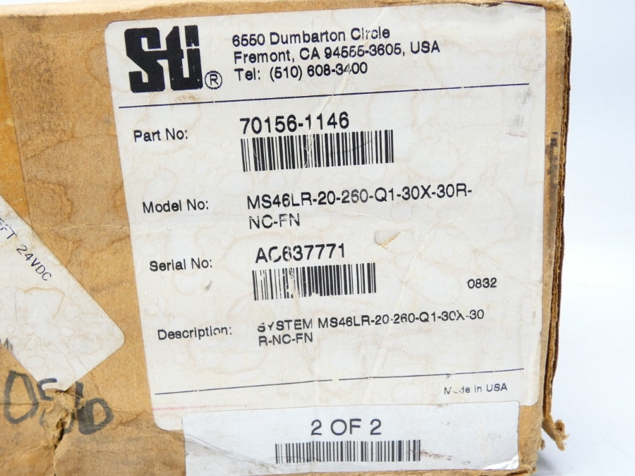 STI MS46LR-20-260-Q1-30X-30R-NC-FN 70156-1146 24VDC 1.4A NSMP
