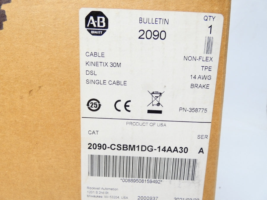 ALLEN BRADLEY 2090-CSBM1DG-14AA30 SER. A 30M NSMP