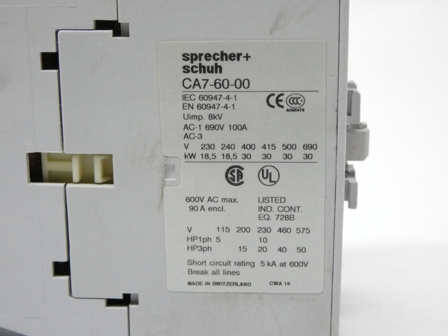 SPRECHER+SCHUH CA7-60-00 110-120V 100A NSNP