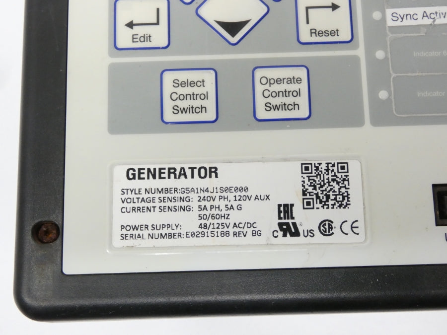 BASLER ELECTRIC BE1-11 G5A1N4J1S0E000 REV. BG 120/240V 5A UNMP