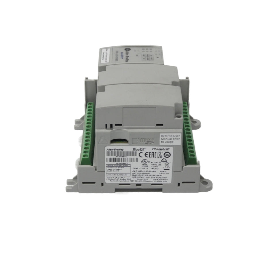ALLEN BRADLEY 2080-LC20-20QBB SER. C F/W 12.011 24VDC/VAC 1A UNMP