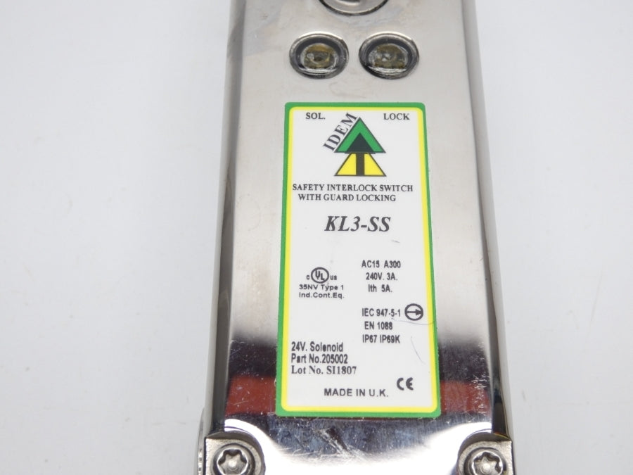 IDEM KL3-SS 205002 240V 5A (NO KEY) NSNP