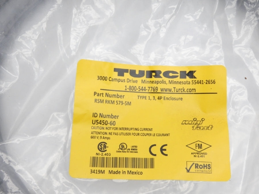 TURCK RSMRKM579-5M U5450-60 600V 9A NSMP