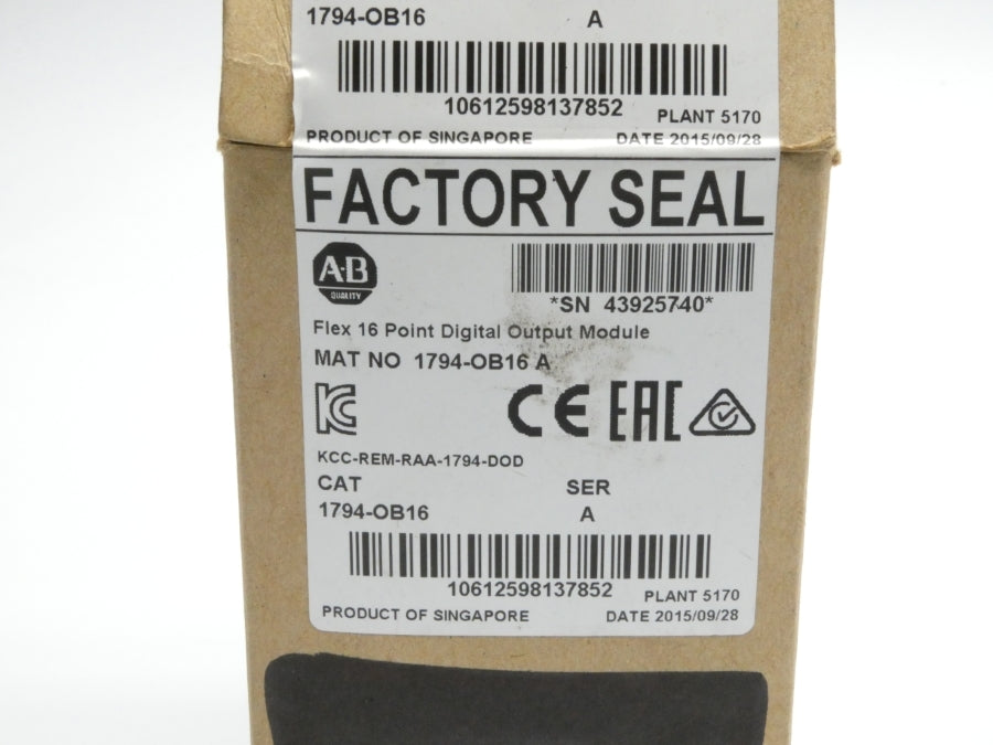 ALLEN BRADLEY 1794-OB16 SER. A 10-31.2VDC 0.5A NSMP