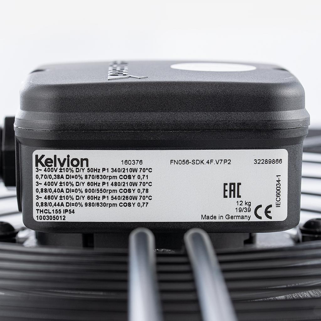 FN056-SDK.4F.V7P2  ZIEHL-ABEGG Axial Fan 3~400V 0.34/0.21kW 0.7/0.38A 870/630rpm