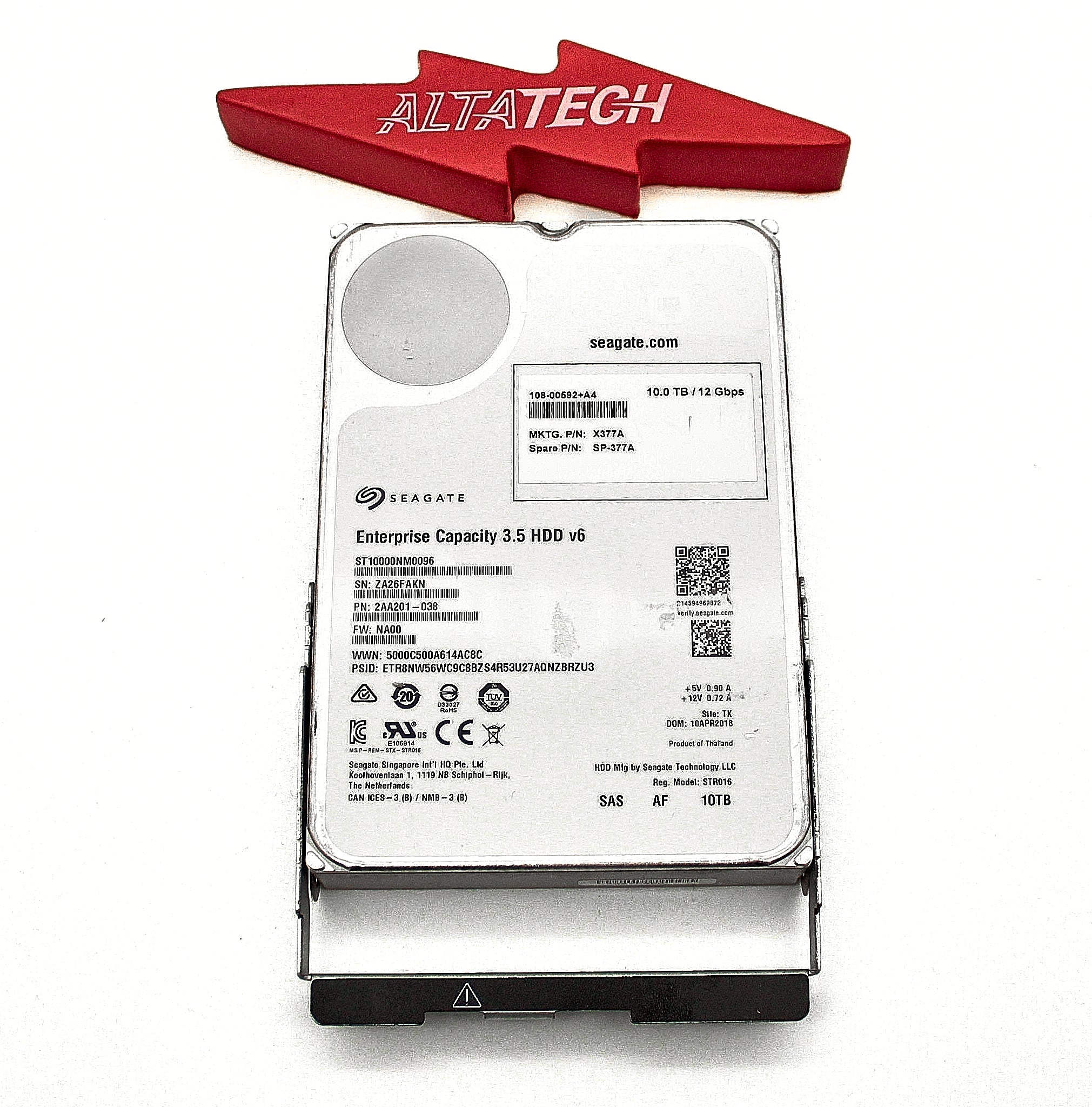 NetApp SP-377A 10TB 7.2K 12G 3.5" HDD DS460C