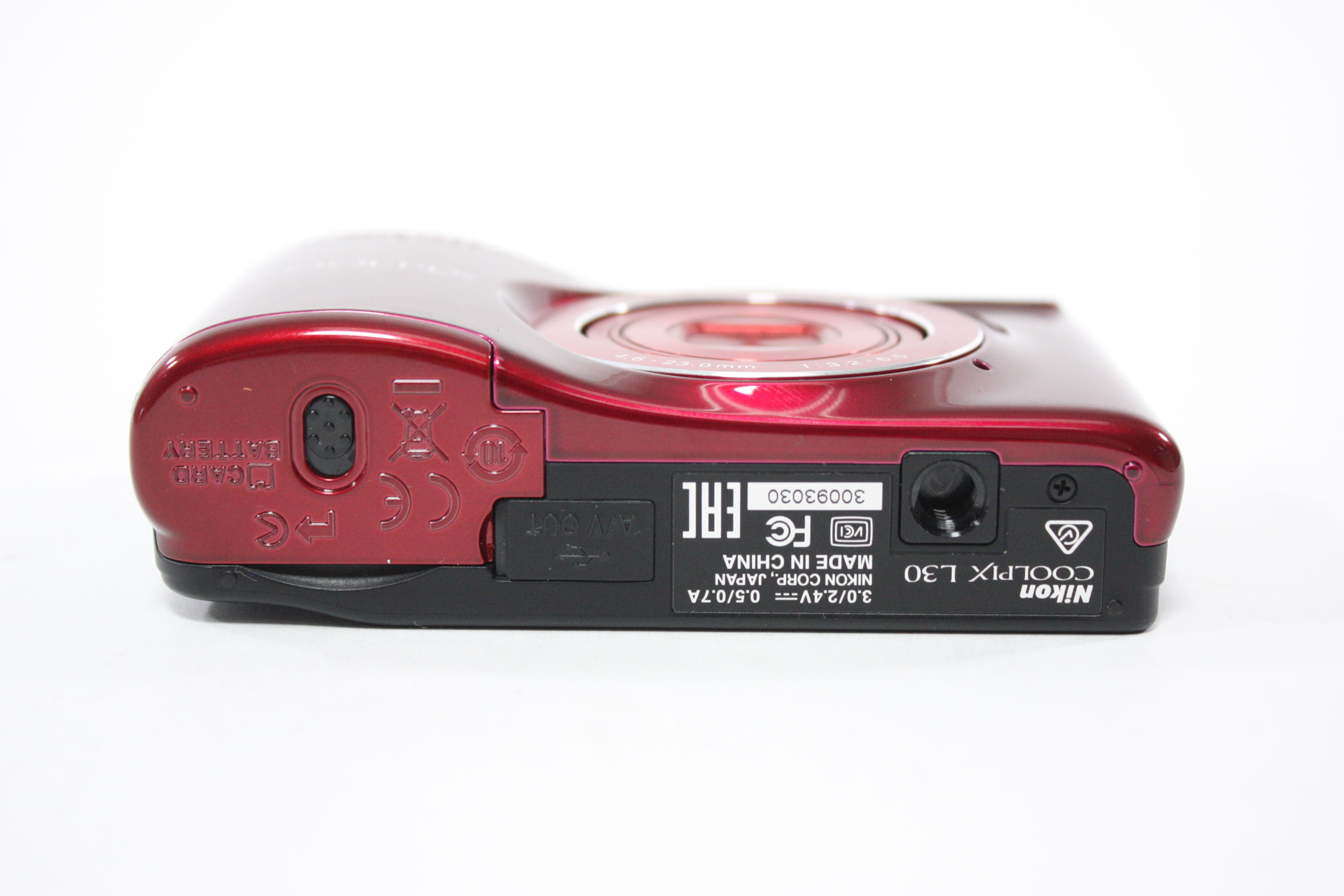 Nikon Coolpix L30 Digital Point and Shoot Camera 5x Zoom 20.1mp (Red)