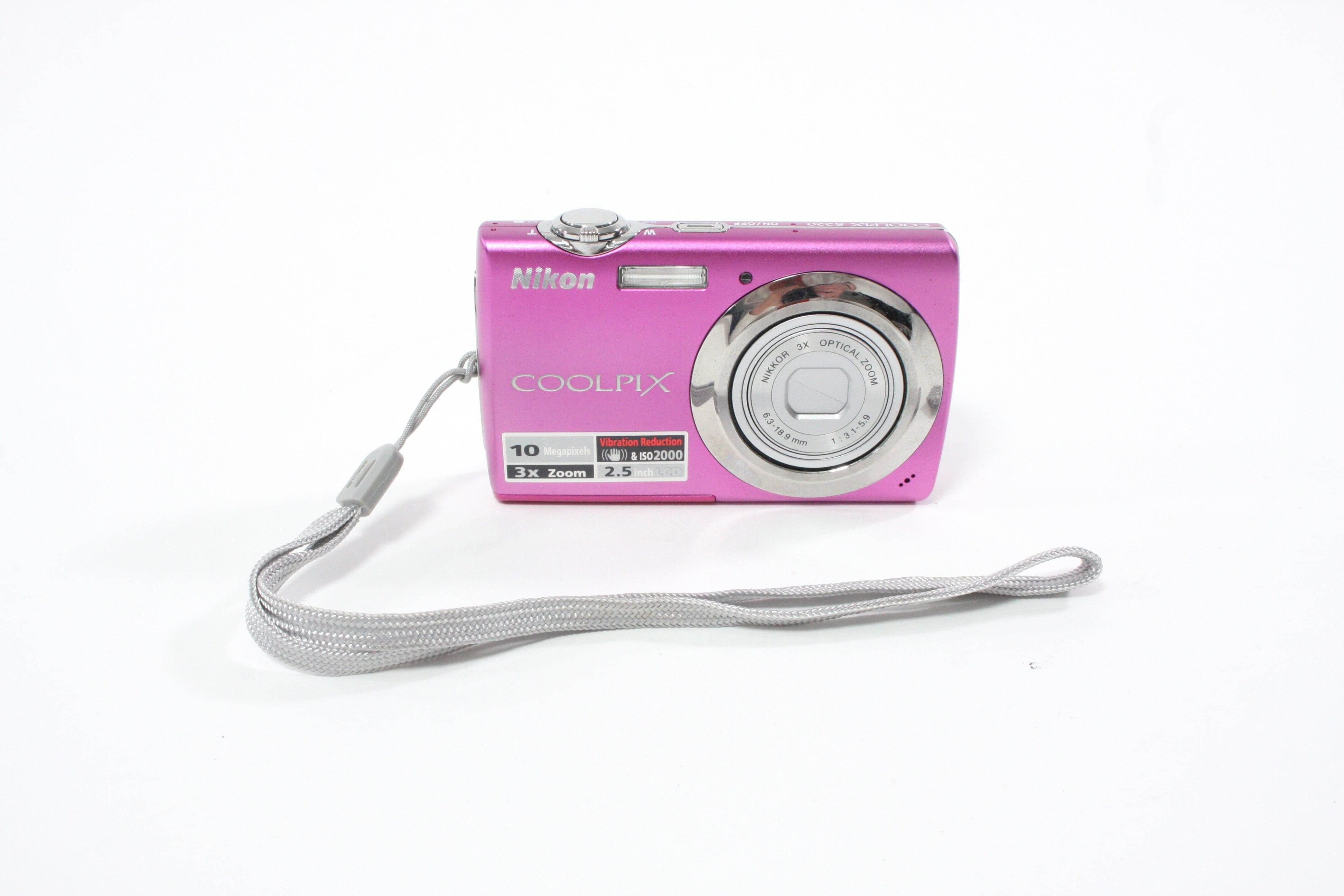 Nikon Coolpix S220 Digital Point-and-Shoot Camera 3x Zoom 10mp (Pink) AS-IS