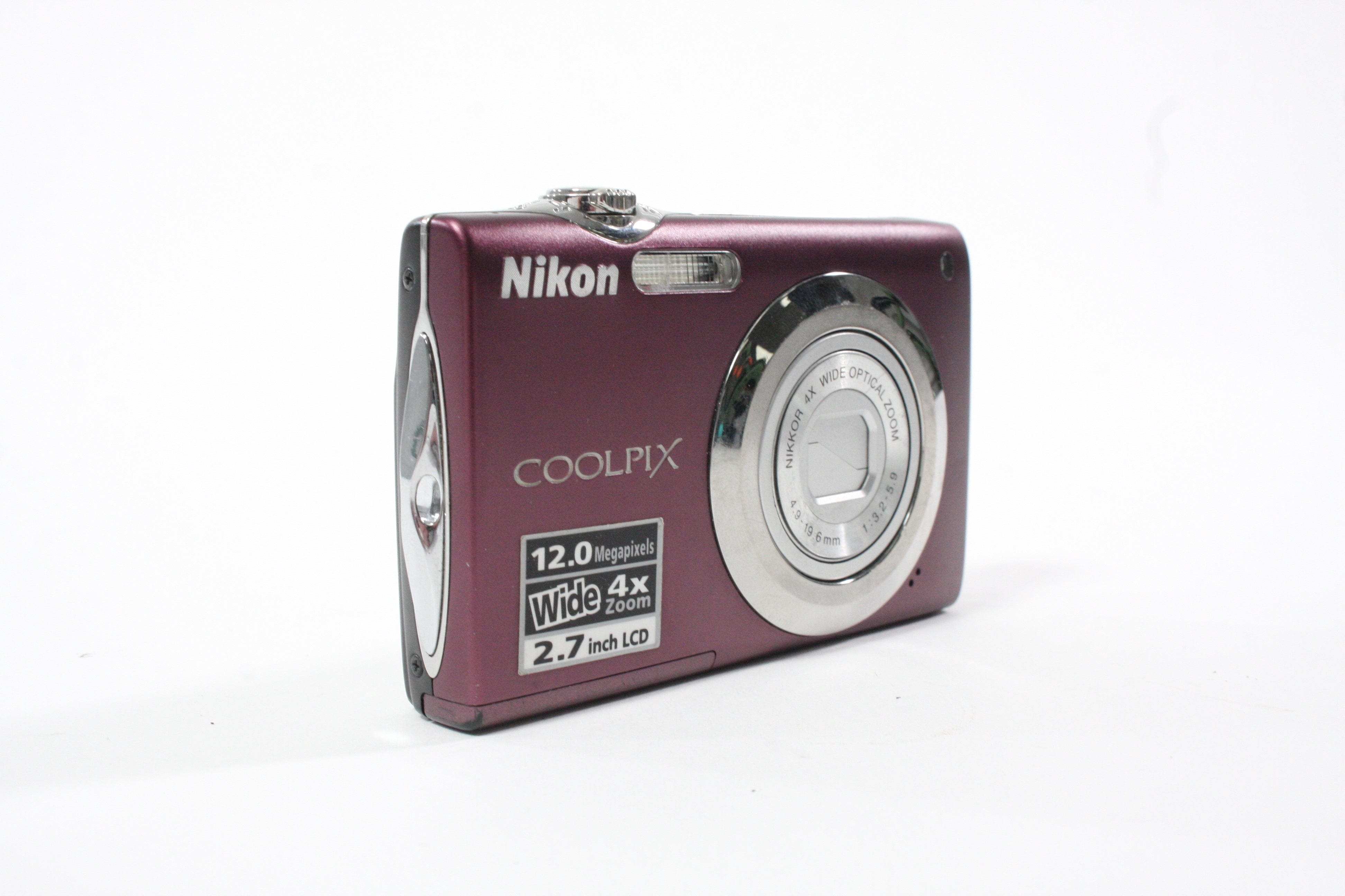 Nikon Coolpix S3000 Digital Point-and-Shoot Camera 4x Zoom 12mp (Purple) AS-IS