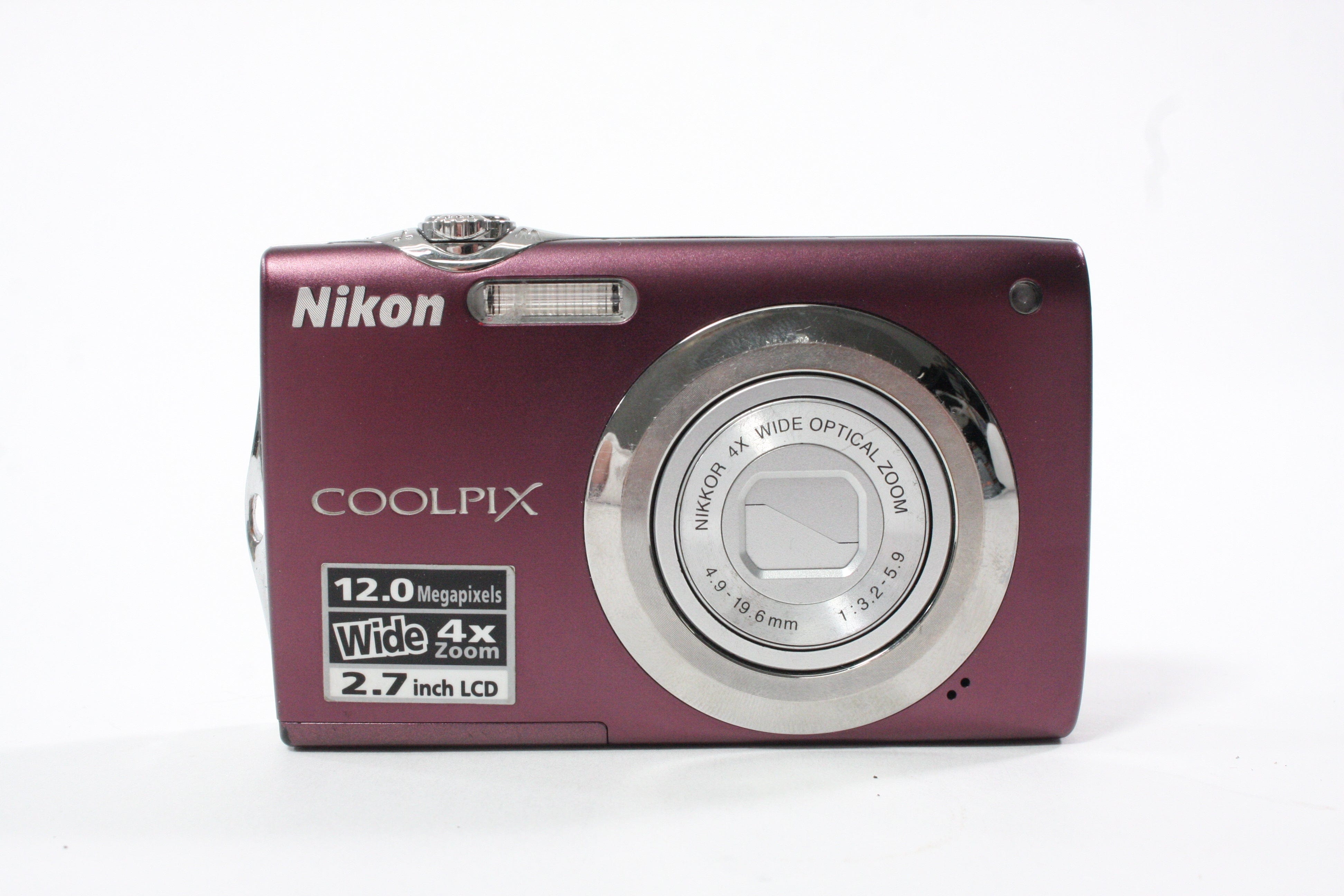 Nikon Coolpix S3000 Digital Point-and-Shoot Camera 4x Zoom 12mp (Purple) AS-IS