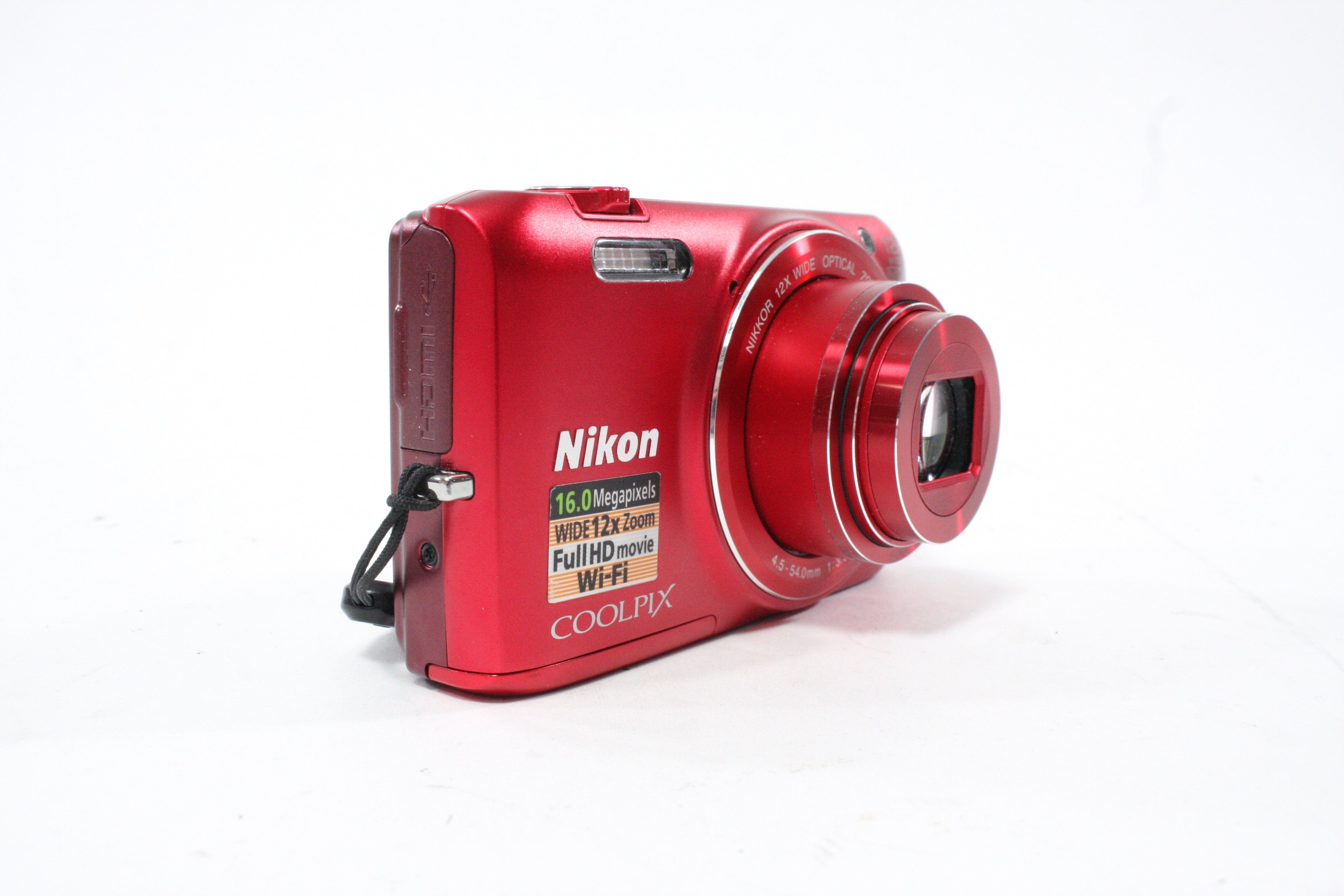 Nikon Coolpix S6800 Digital Point-and-Shoot Camera 12x Zoom 16.0mp (Red)