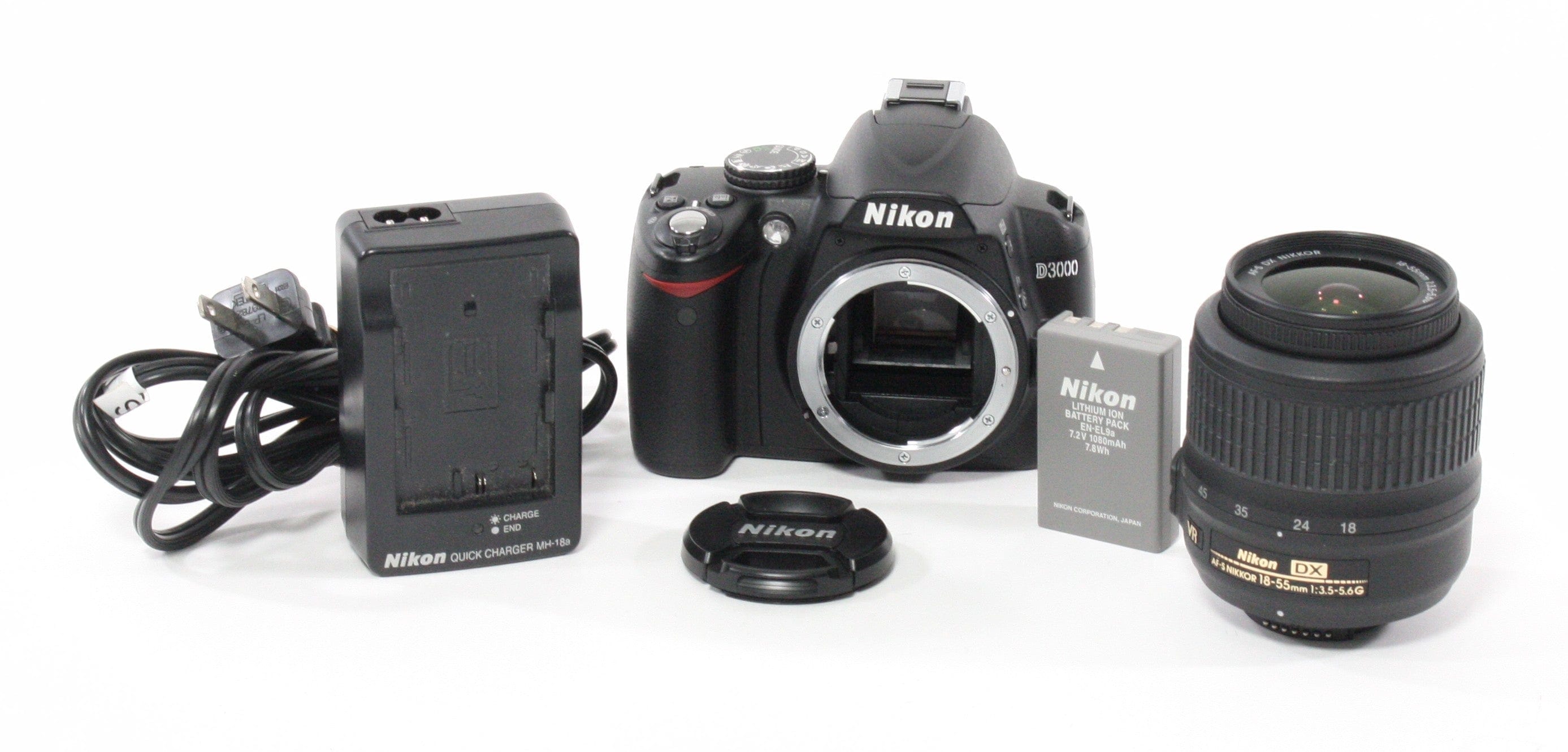 Nikon D3000 with Shutter Count 5,582 with a 18-55mm f/3.5-5.6 G DX Lens
