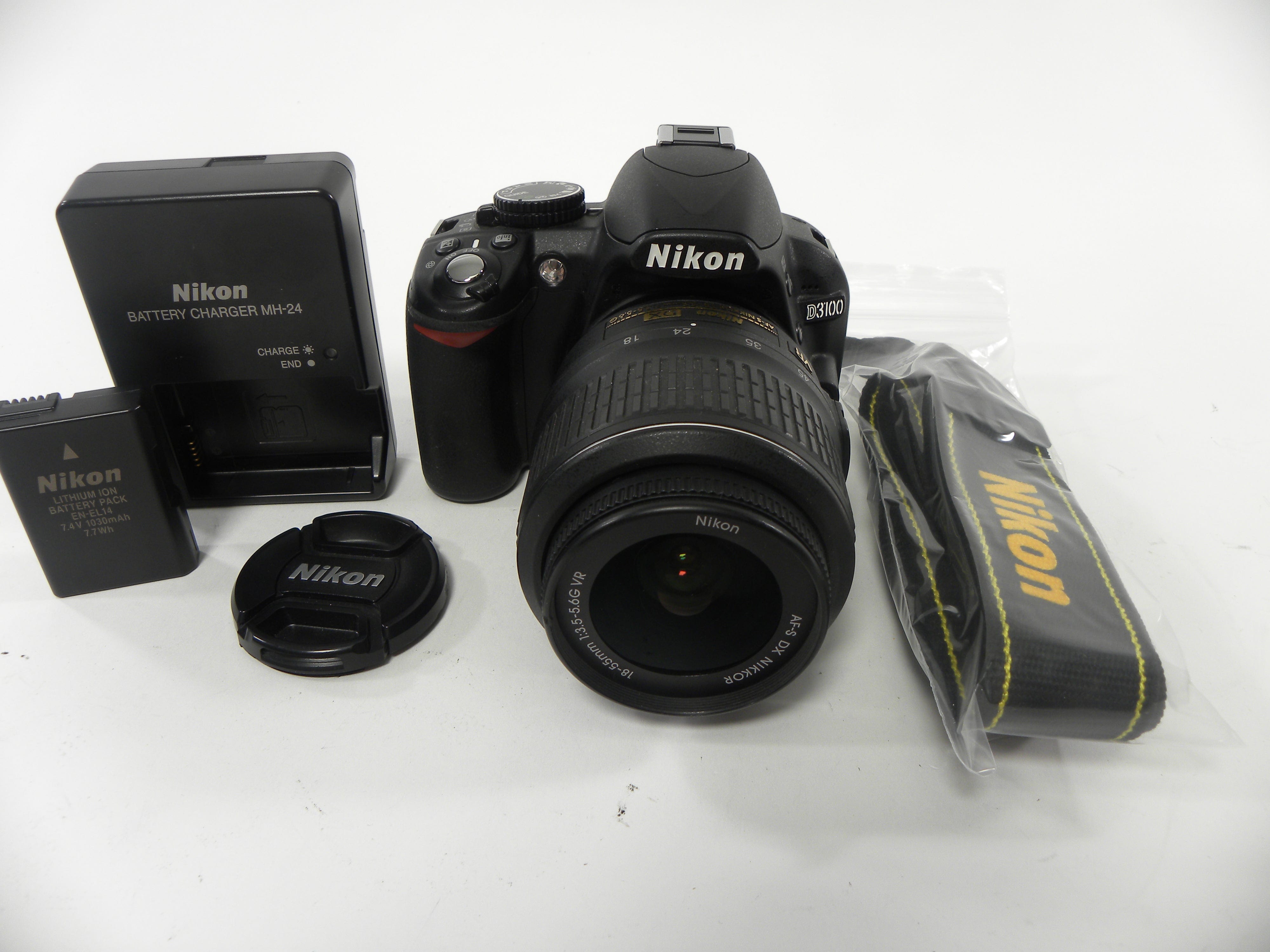 Nikon D3100 14.2mp Digital SLR w/AF-S 18-55 DX VR Shutter Ct. 5,751