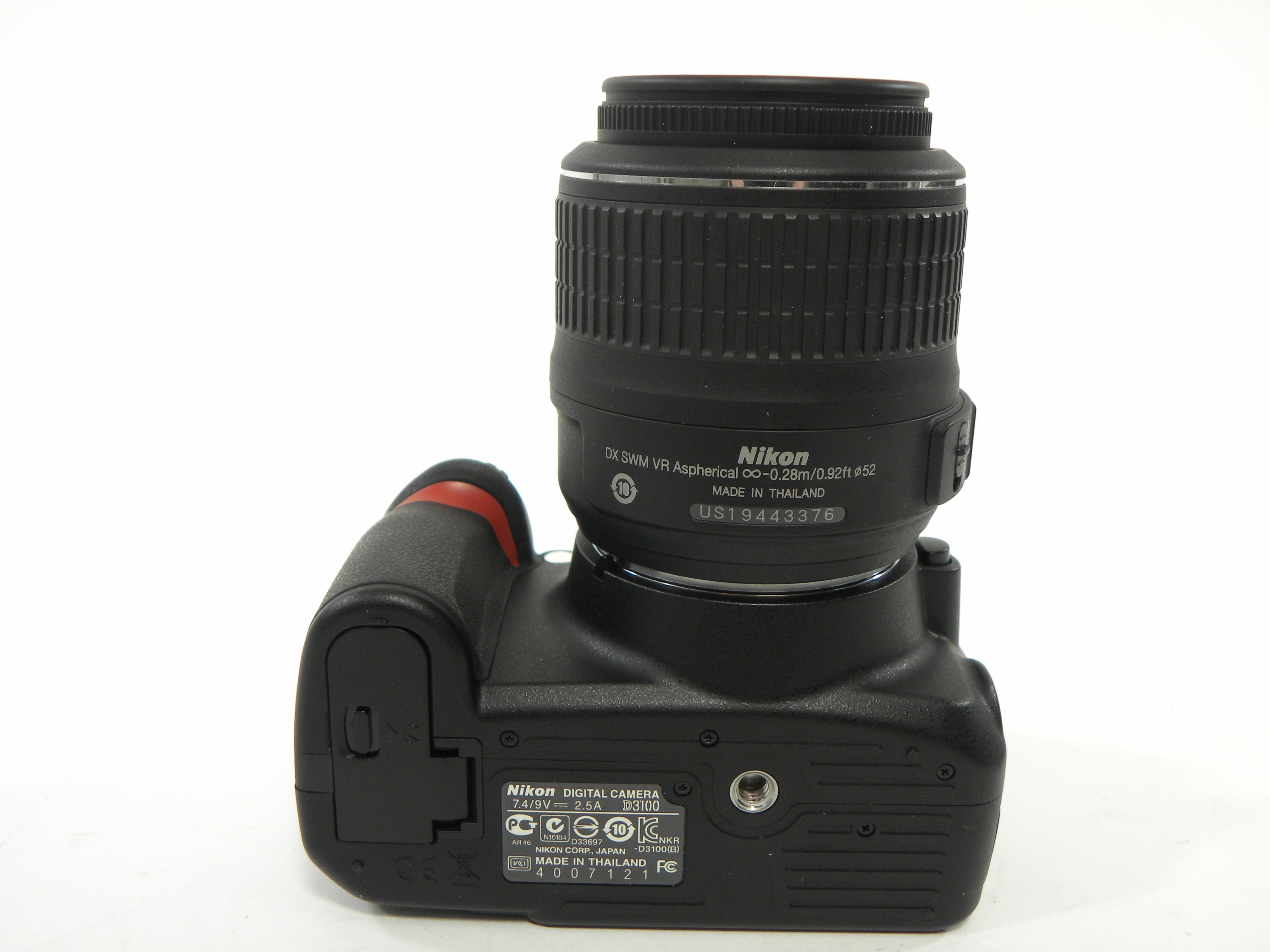 Nikon D3100 14.2mp Digital SLR w/AF-S Nikkor 18-55 DX VR Shutter Ct. 1,998