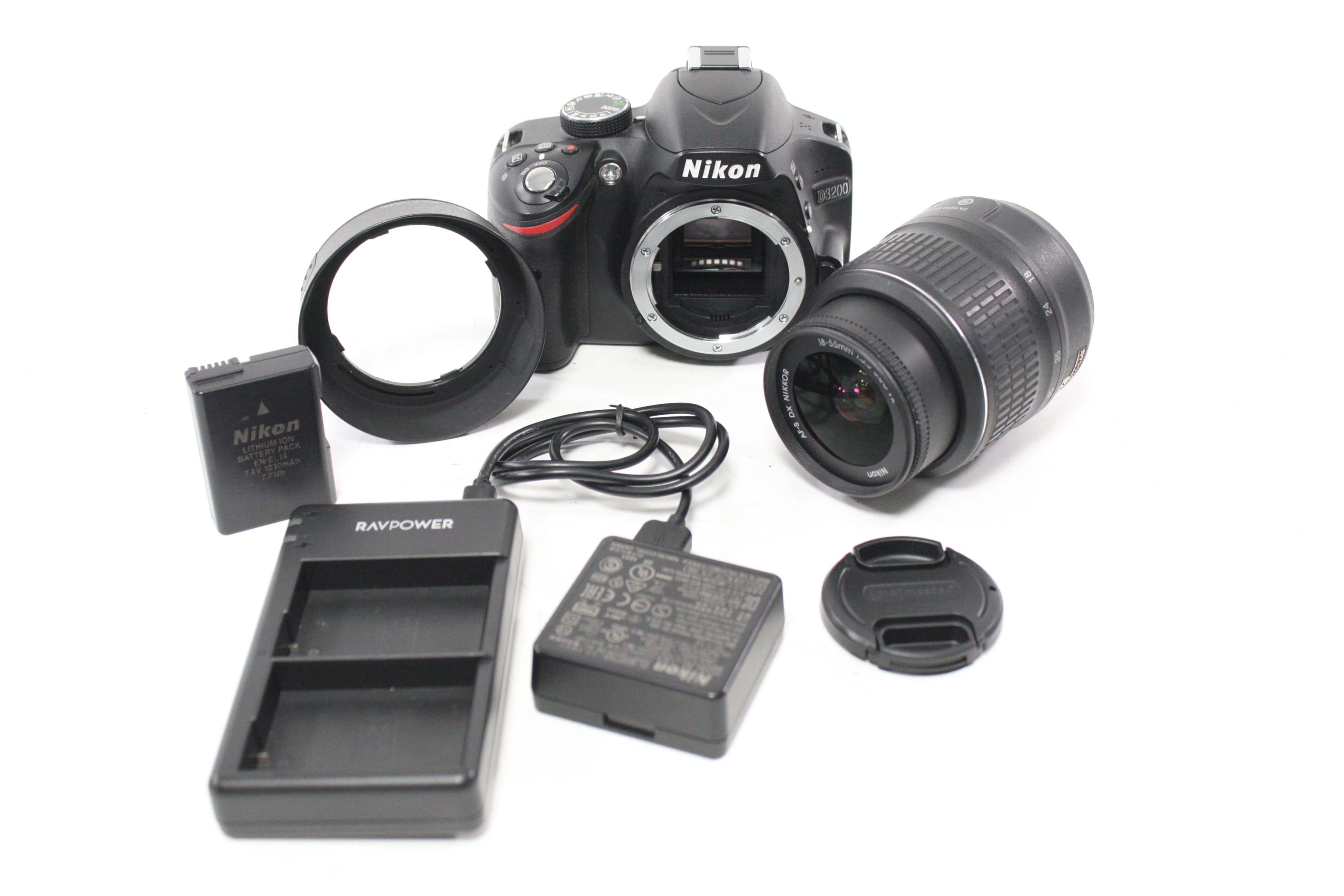 Nikon D3200 DSLR Camera with Nikon 18-55mm f/3.5-5.6G DX VR Lens with Shutter Count 3,950