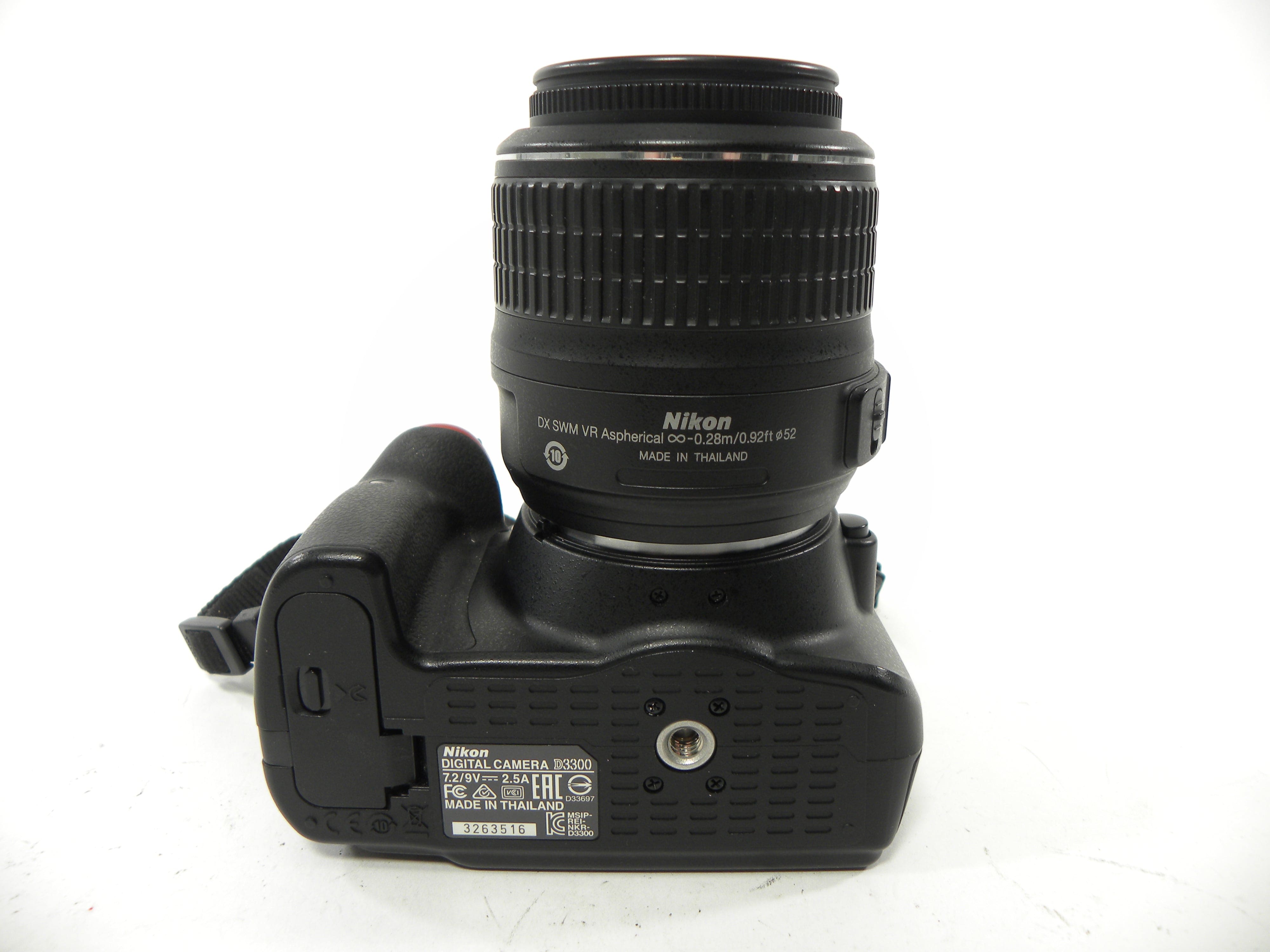 Nikon D3300 24.2mp Digital SLR w/AF-S 18-55 DX VR Shutter Ct. 4,438