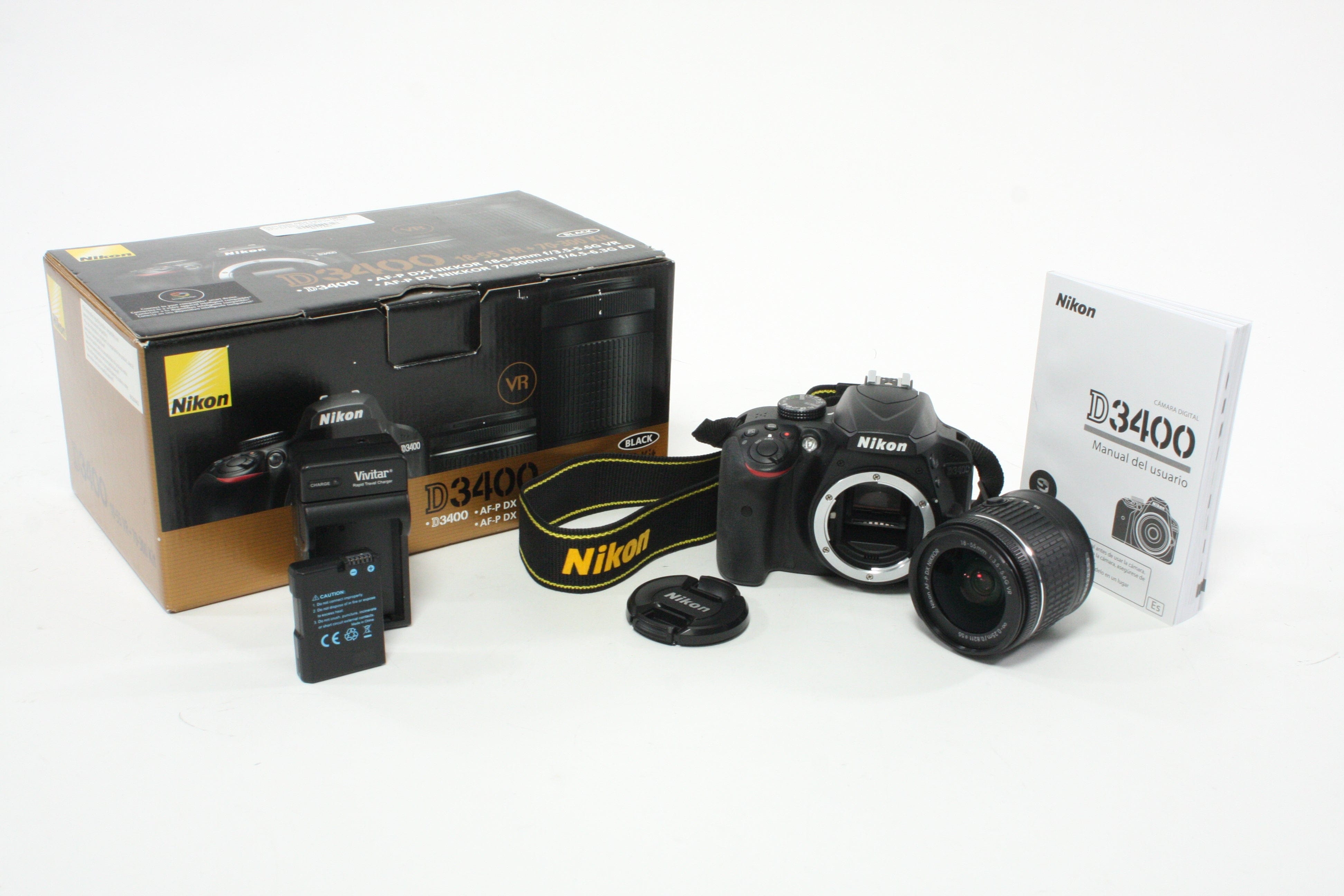 Nikon D3400 DSLR Camera with 18-55mm f/3.5-5.6 G VR AF-P DX Nikkor Lens