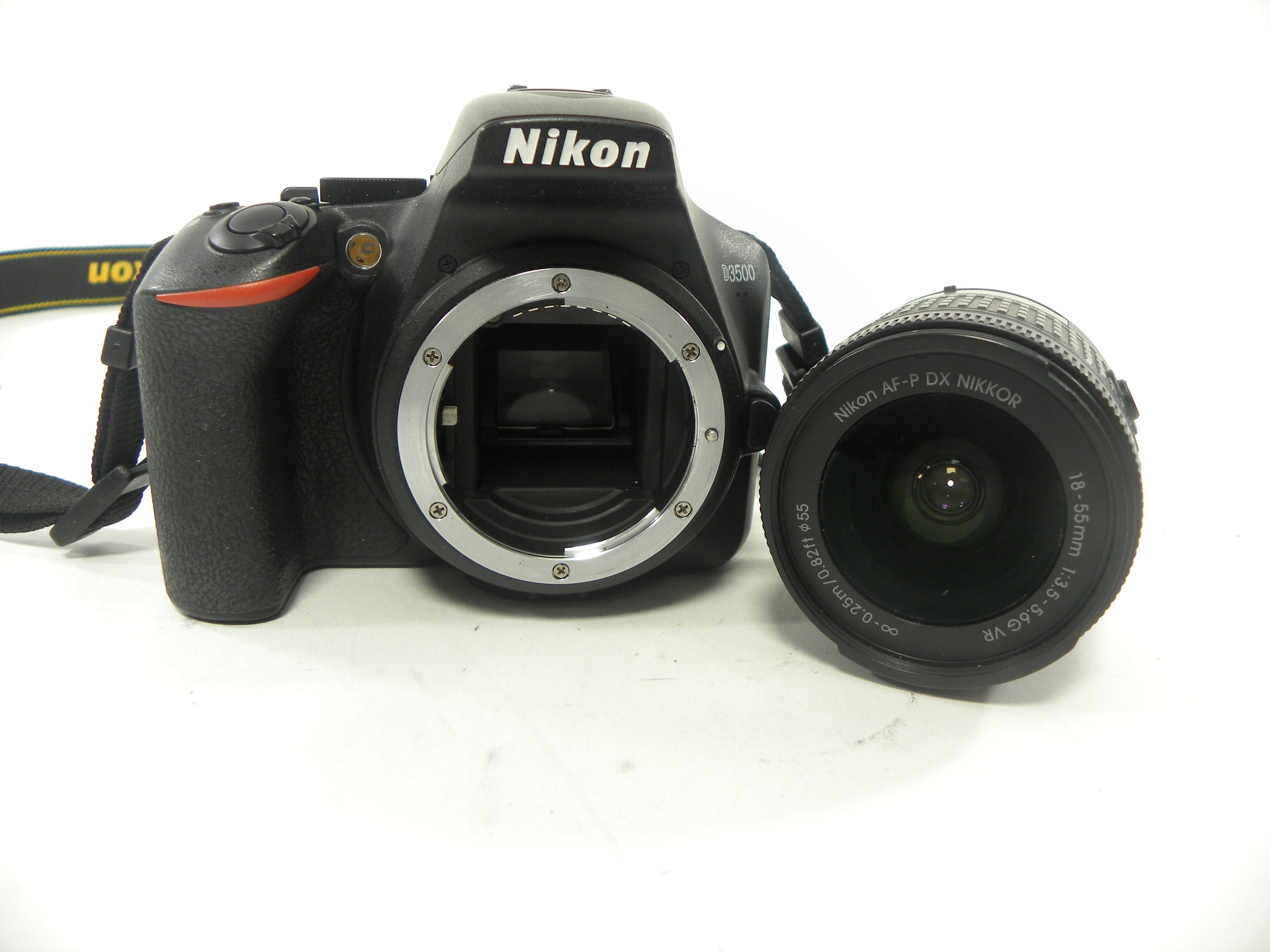Nikon D3500 24.2mp Digital SLR w/AF-P DX VR 18-55 Shutter Ct. 1,704
