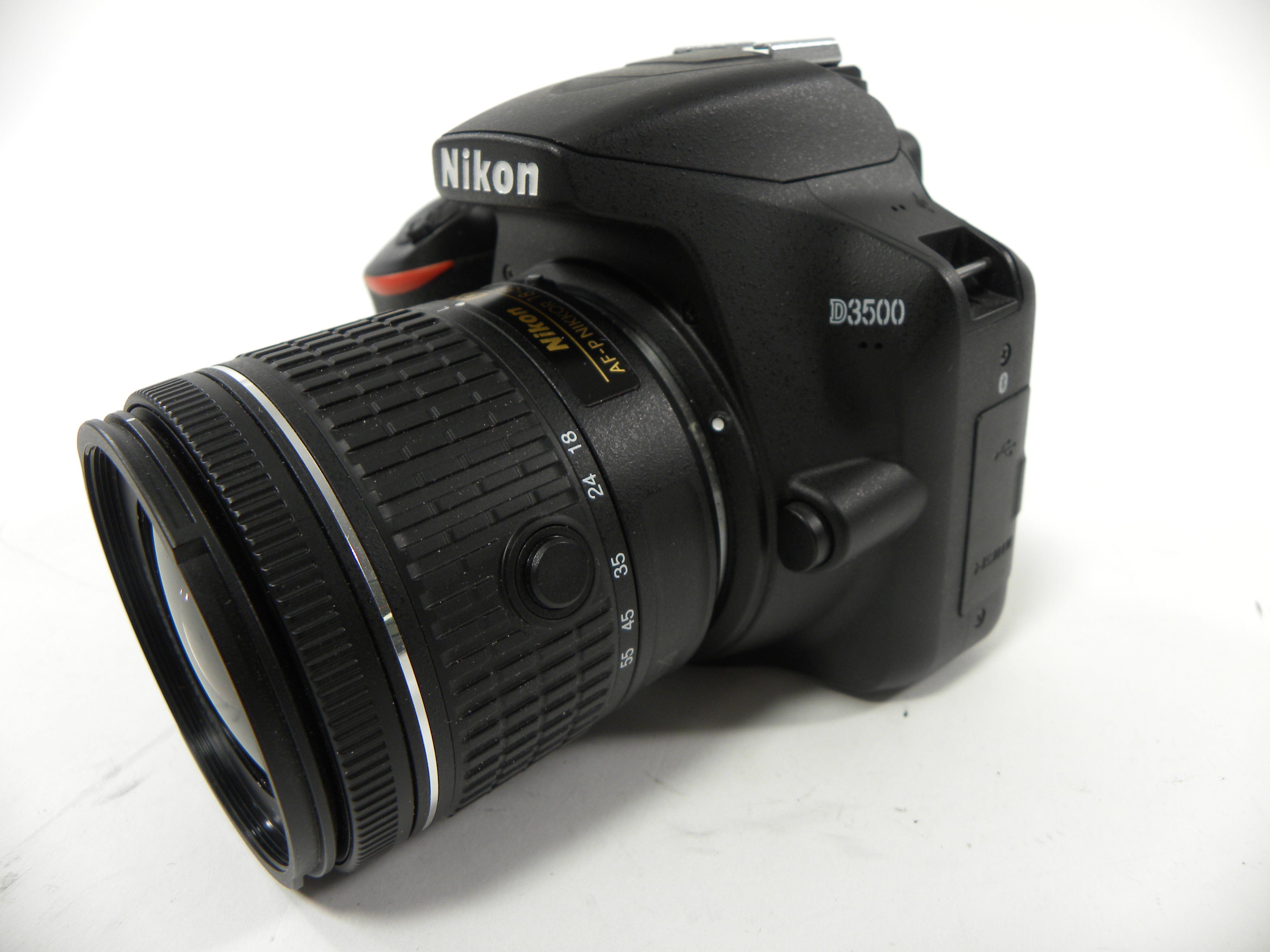 Nikon D3500 24.2mp Digital SLR w/Nikkor Af-P DX VR 18-55 Shutter Ct. 988