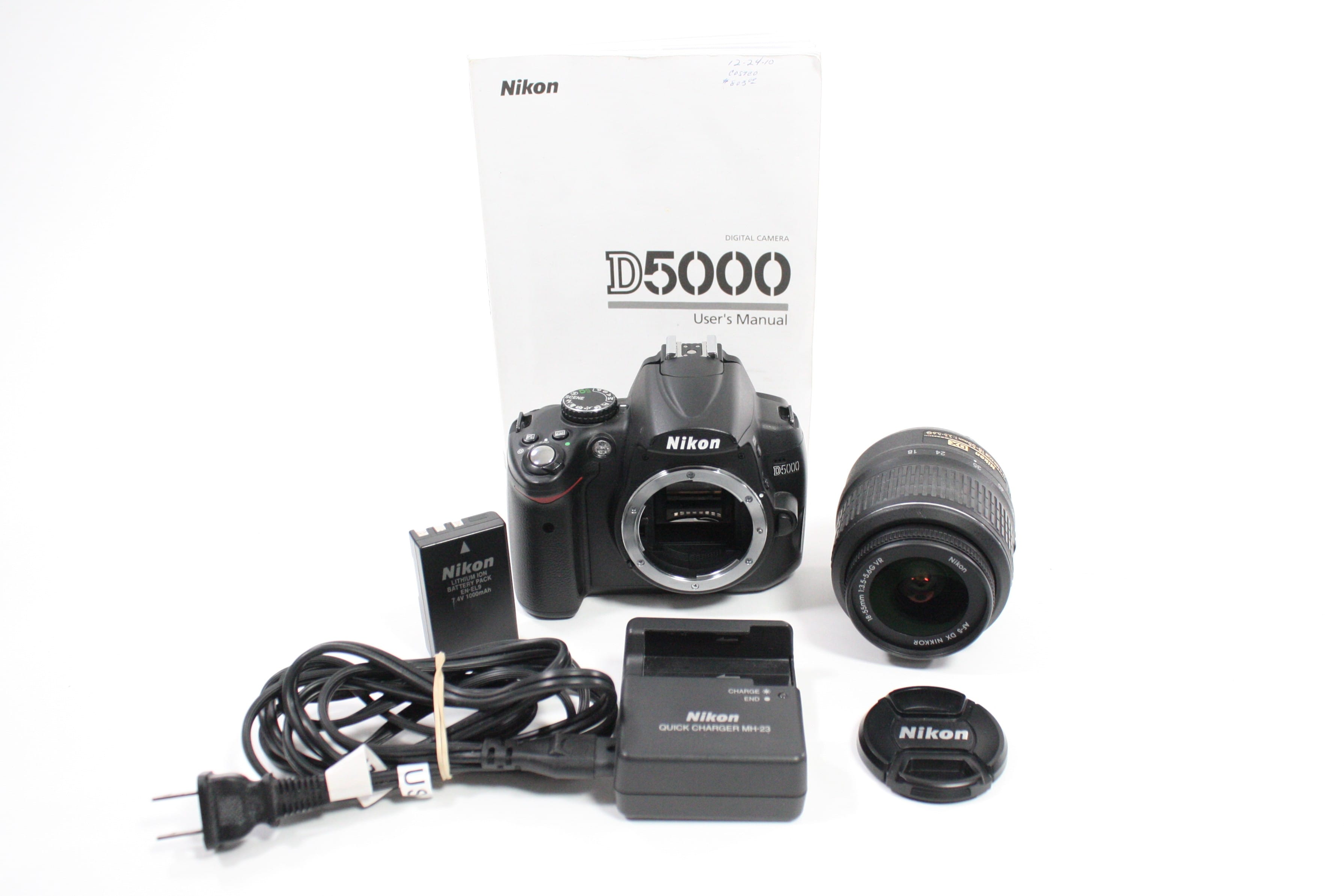 Nikon D5000 DSLR Camera with 18-55mm f/3.5-5.6G VR AF-S Lens for F Mount with Shutter Count 3,872
