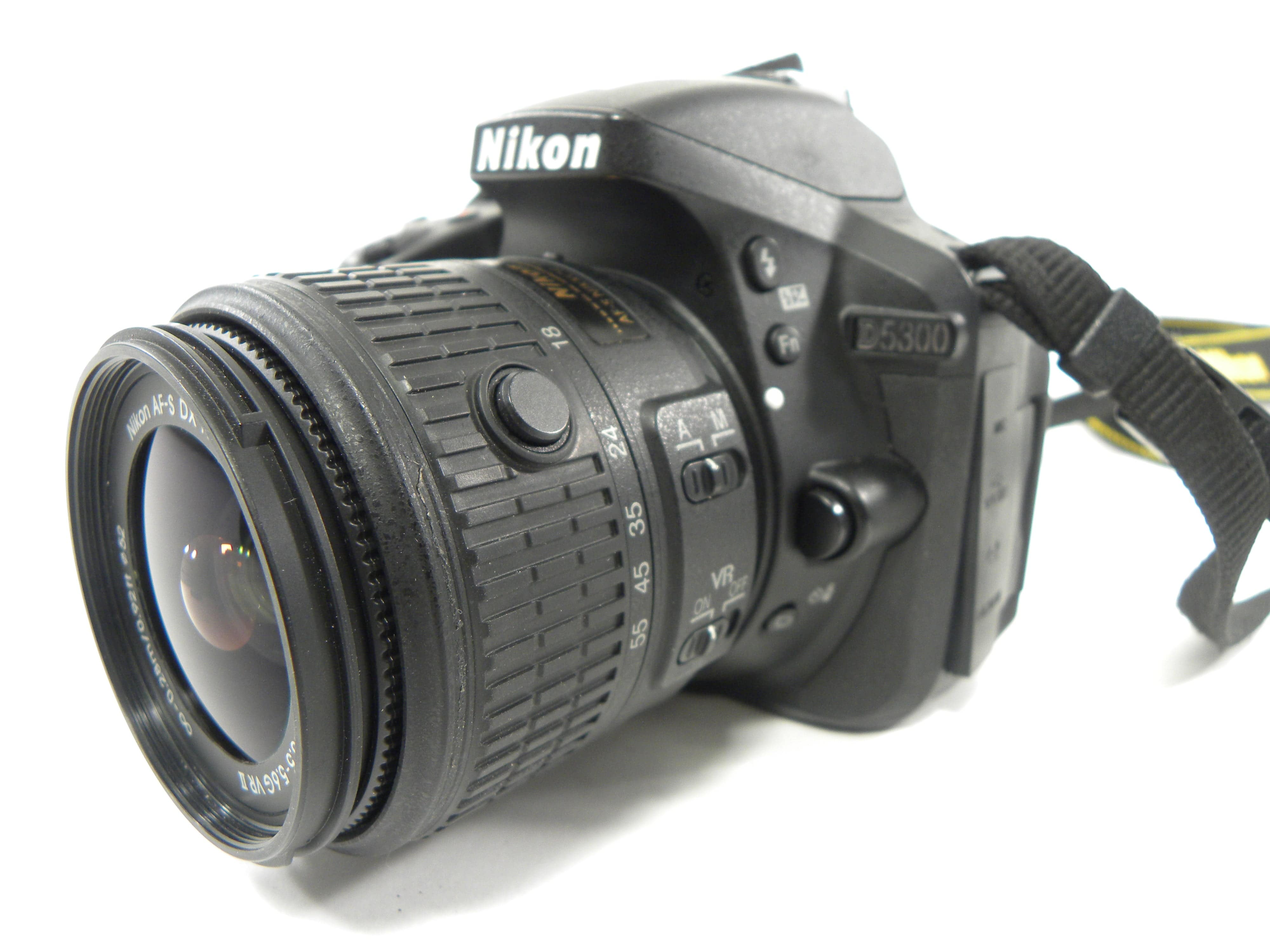 Nikon D5300 24.2mp Digital SLR w/AF-S DX VR 18-55 Shutter Ct. 24,126