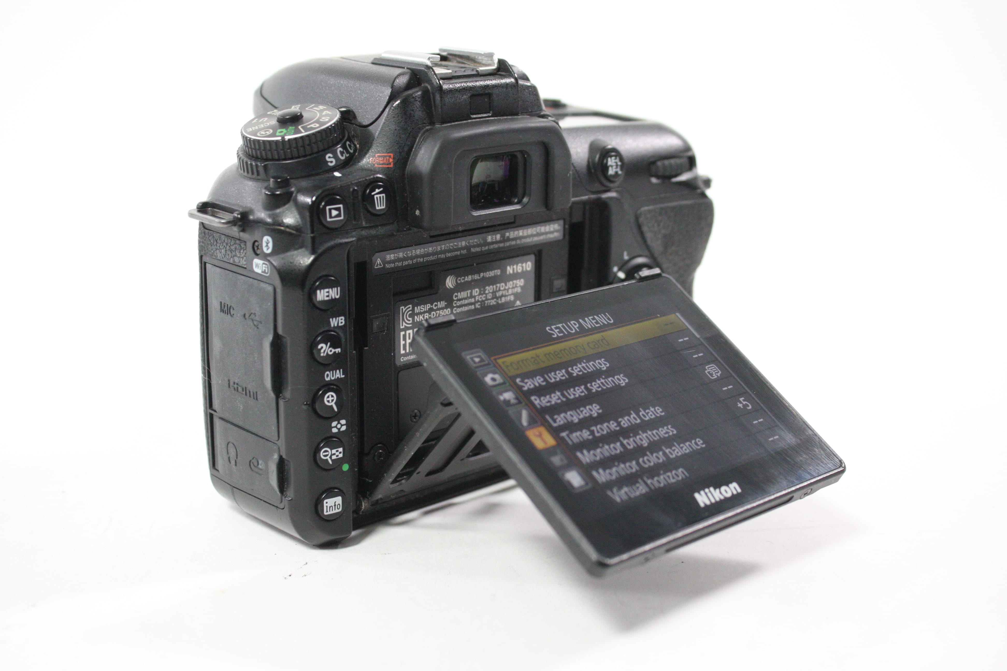 Nikon D7500 DSLR Camera Body with Shutter Count 112,421